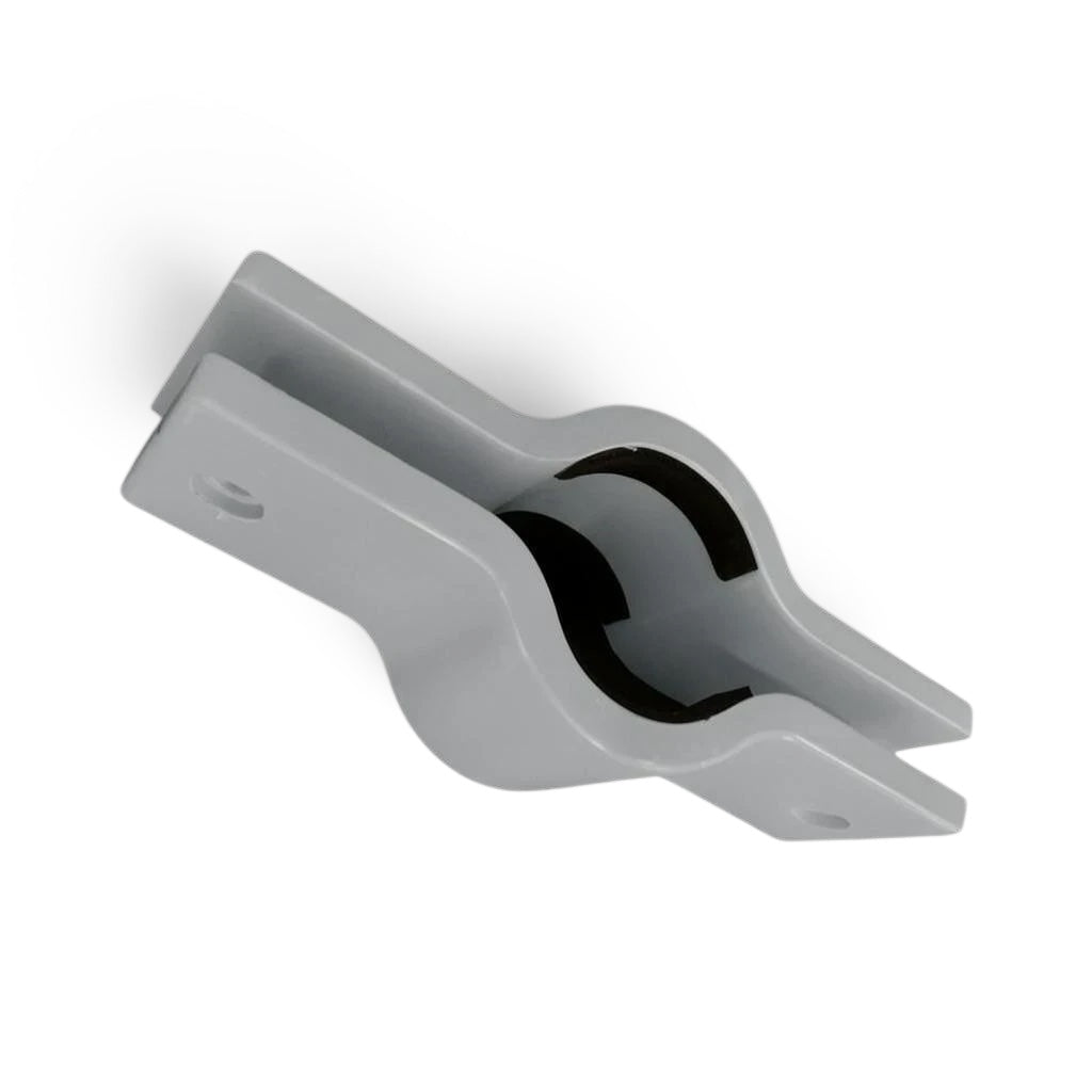 UK Gym Pits grey GRP mesh safety panel double connector for securing panels to vertical upright posts