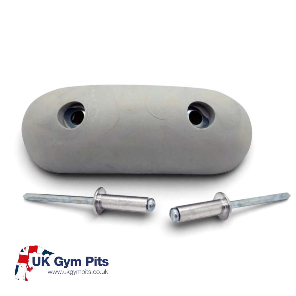 UK Gym Pits 5-inch grey non-marking rubber floor guard for mini trampolines with two included fixing rivets