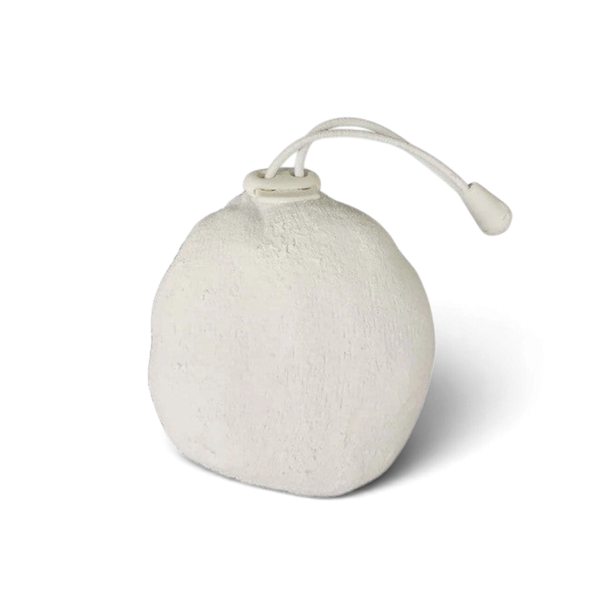 UK Gym Pits white gymnastic chalk ball with a drawstring closure for secure grip and moisture control