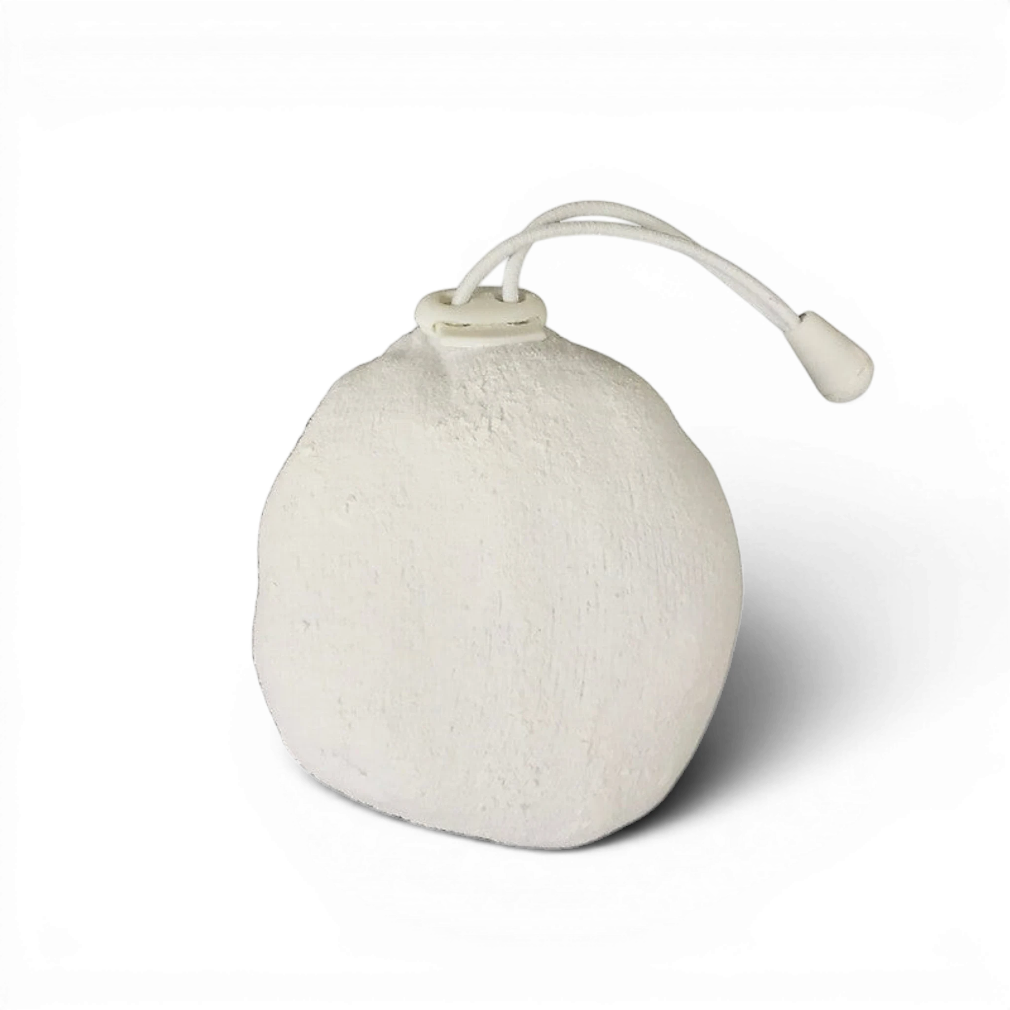 UK Gym Pits white gymnastics chalk ball with a drawstring closure for secure grip during training