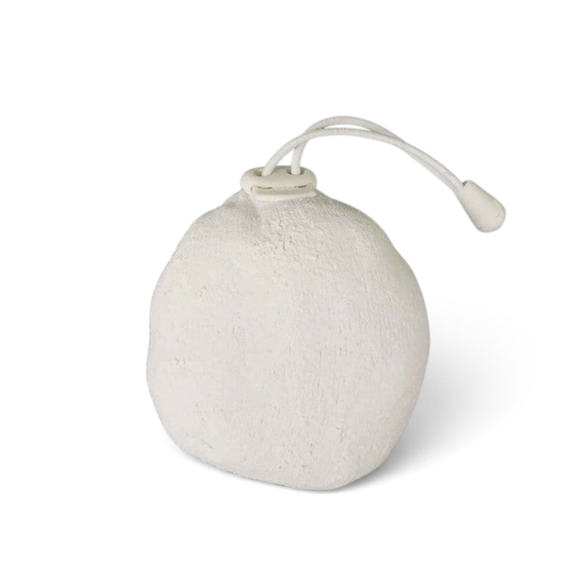 UK Gym Pits white gymnastics chalk ball with a drawstring closure for secure grip during training