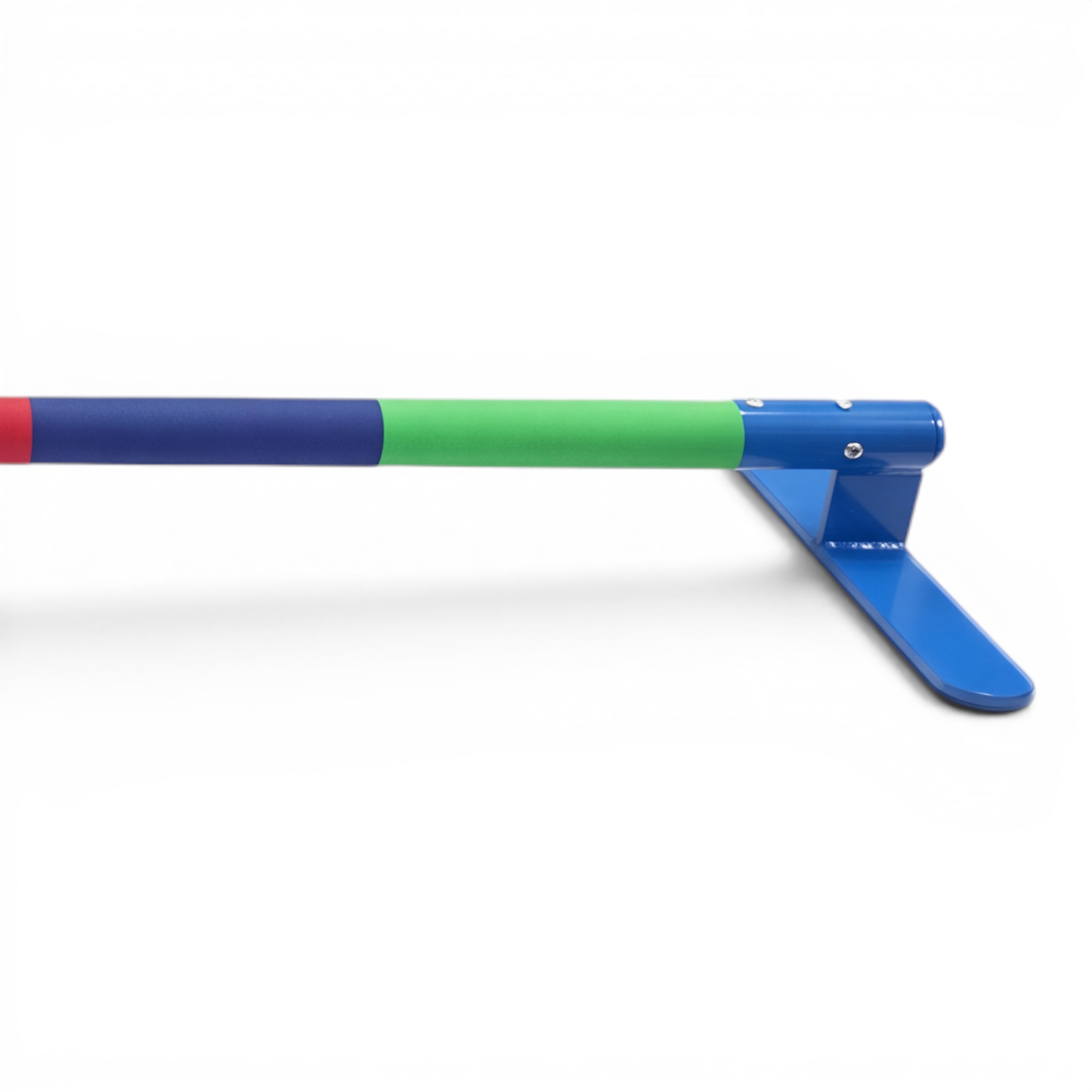 UK Gym Pits gymnastics floor bar with colourful rubberised segments on a steel frame for hand placement training