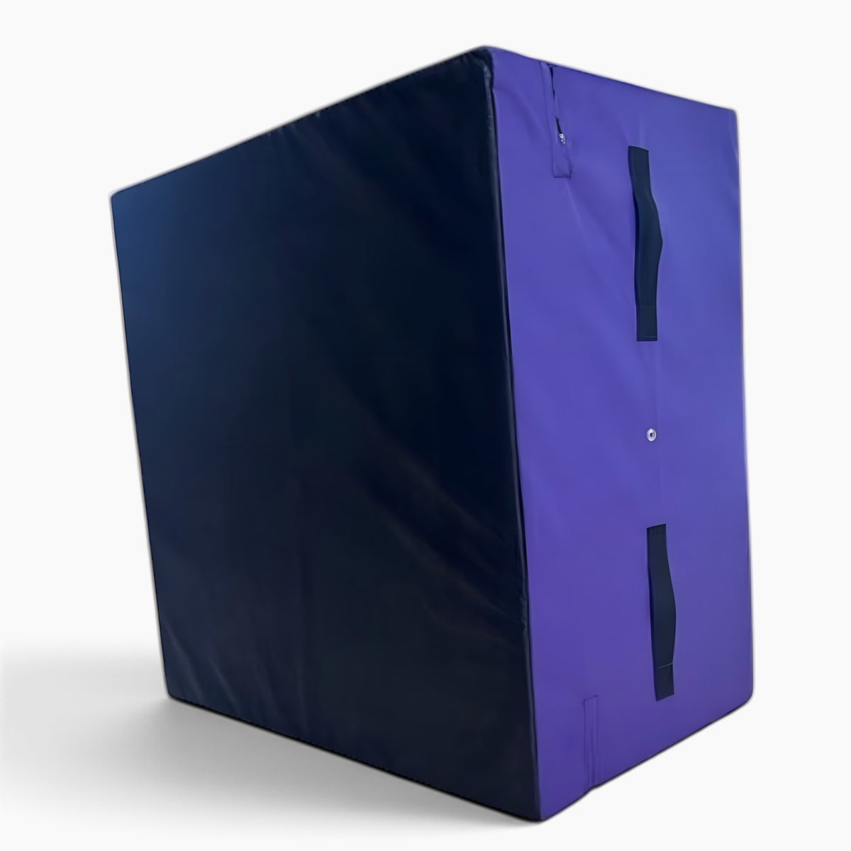 UK Gym Pits purple and black heavy duty PVC gymnastics spotting and coaching block with side carrying handles