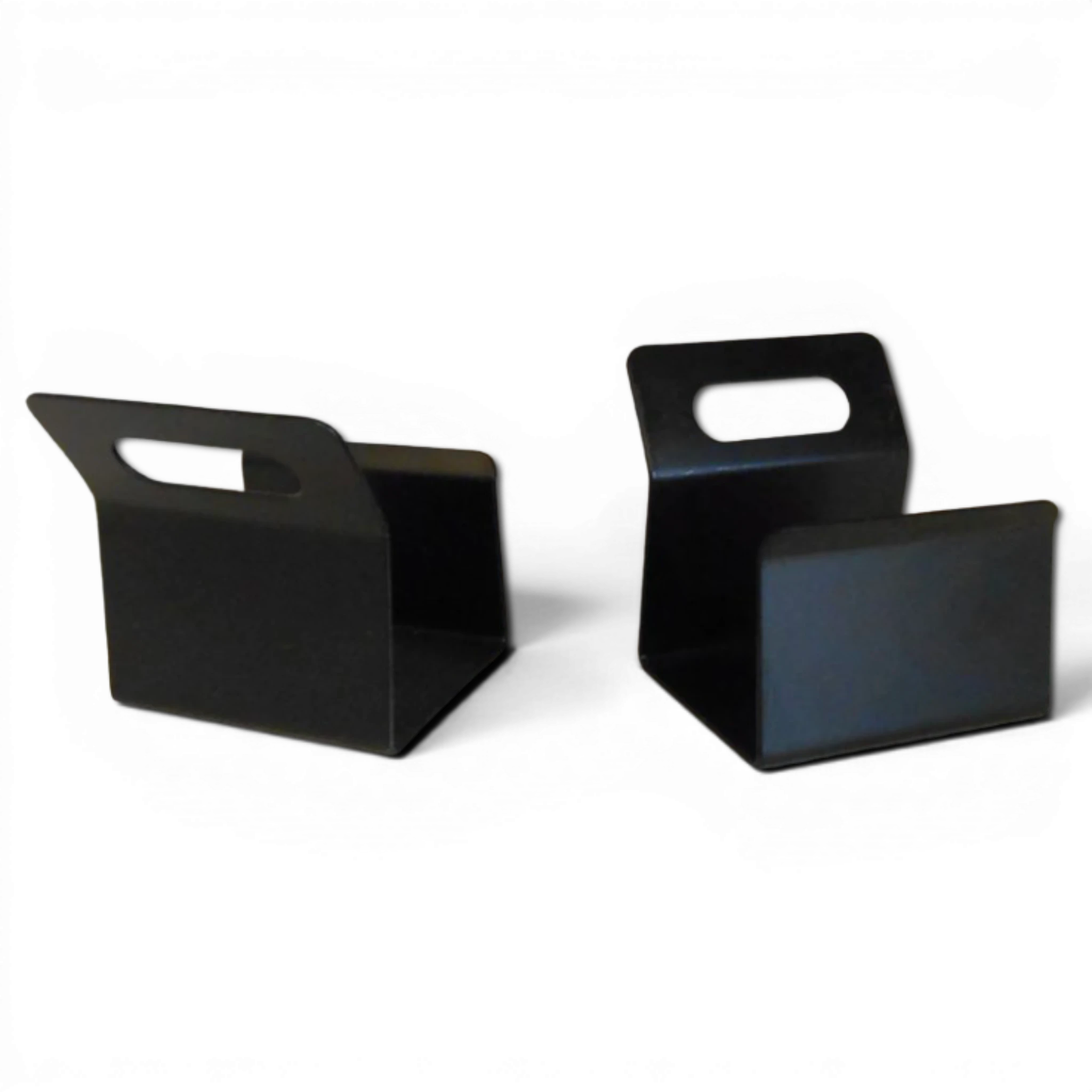 UK Gym Pits black replacement door clips for handstand homework mats, set of two shown