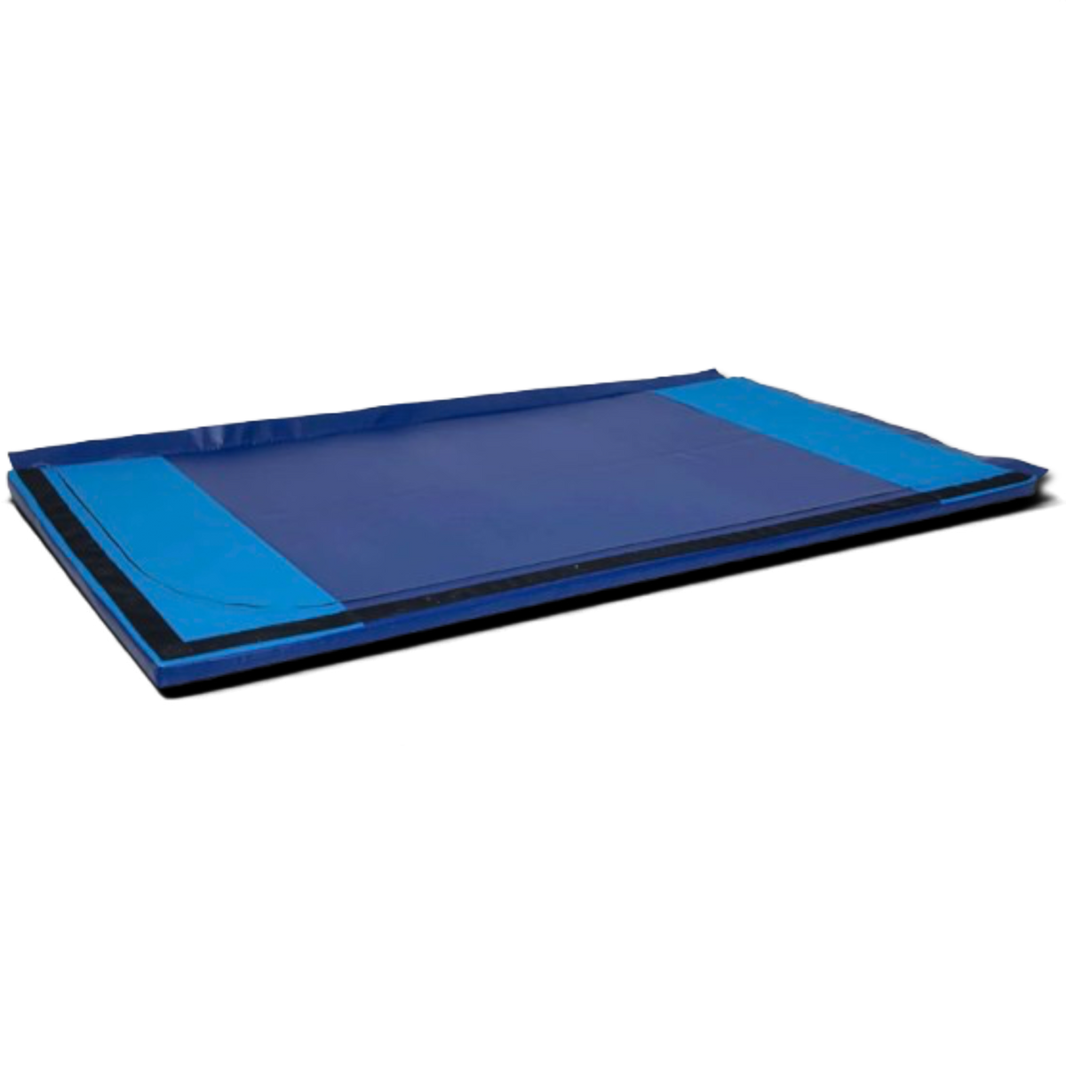 UK Gym Pits heavy duty blue PVC fitness mat with anti-slip base and Velcro connectors for martial arts and gym use.