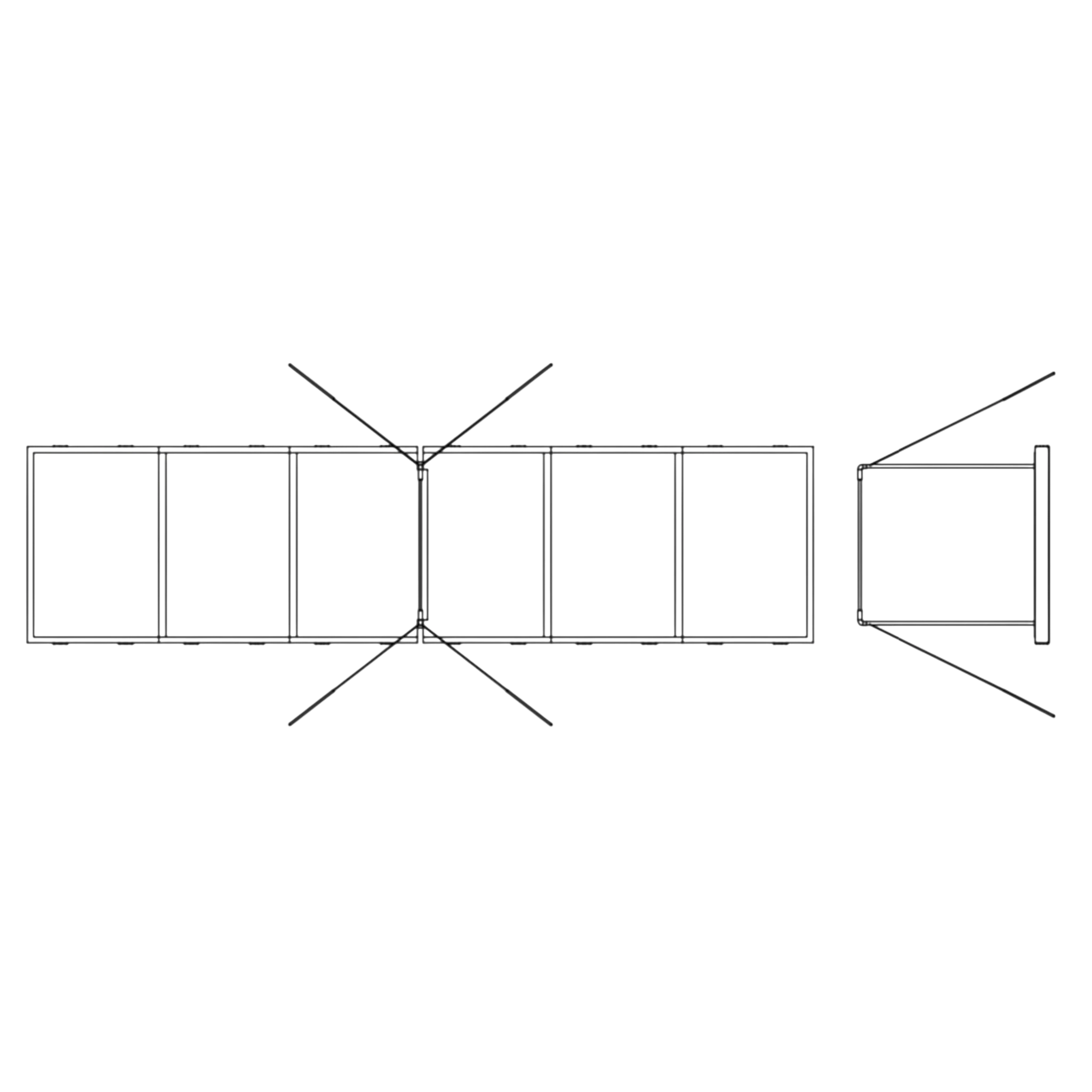 UK Gym Pits FIG approved high bar landing mat layout diagram showing 6-unit configuration with upright post cutouts.