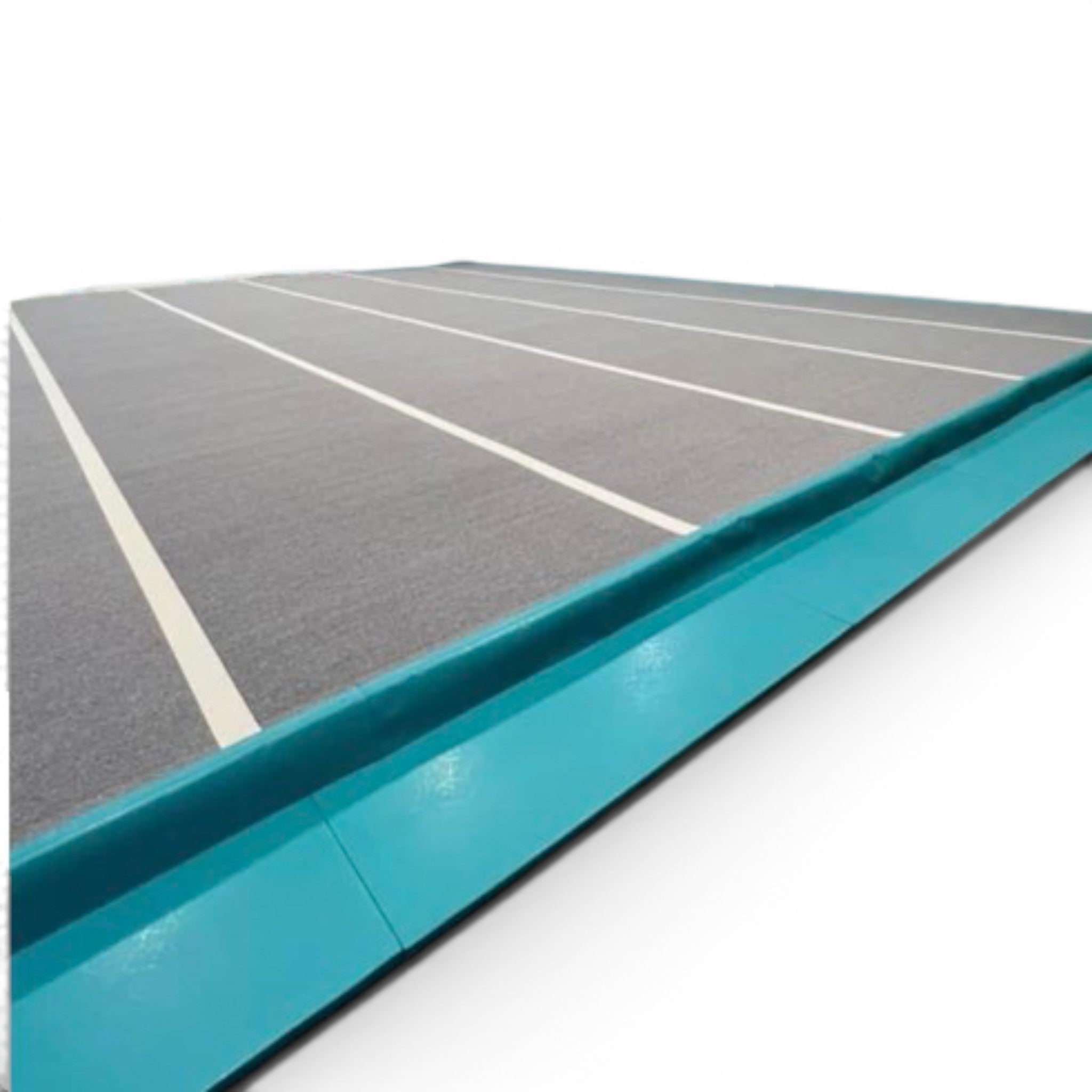 UK Gym Pits hook roll connecting grey carpet mat rolls with a seamless blue velcro joint for gym flooring