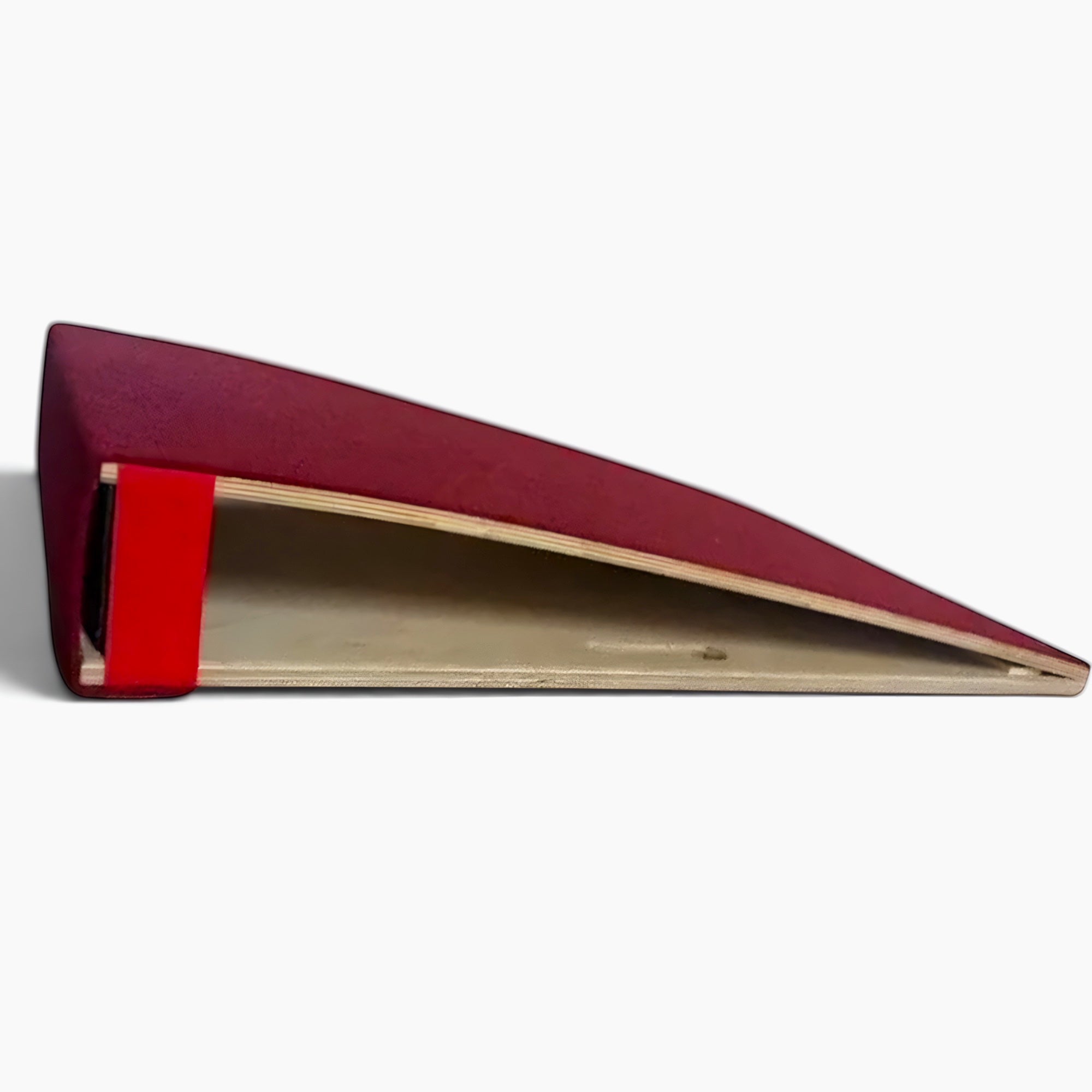 UK Gym Pits junior short training springboard made of birch ply with a red antimicrobial carpet surface