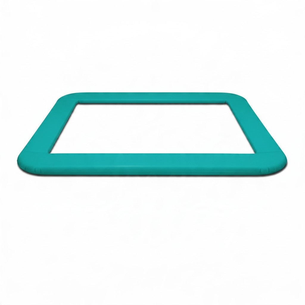 UK Gym Pits green PVC foam trampoline frame pads with velcro straps for junior trampolines