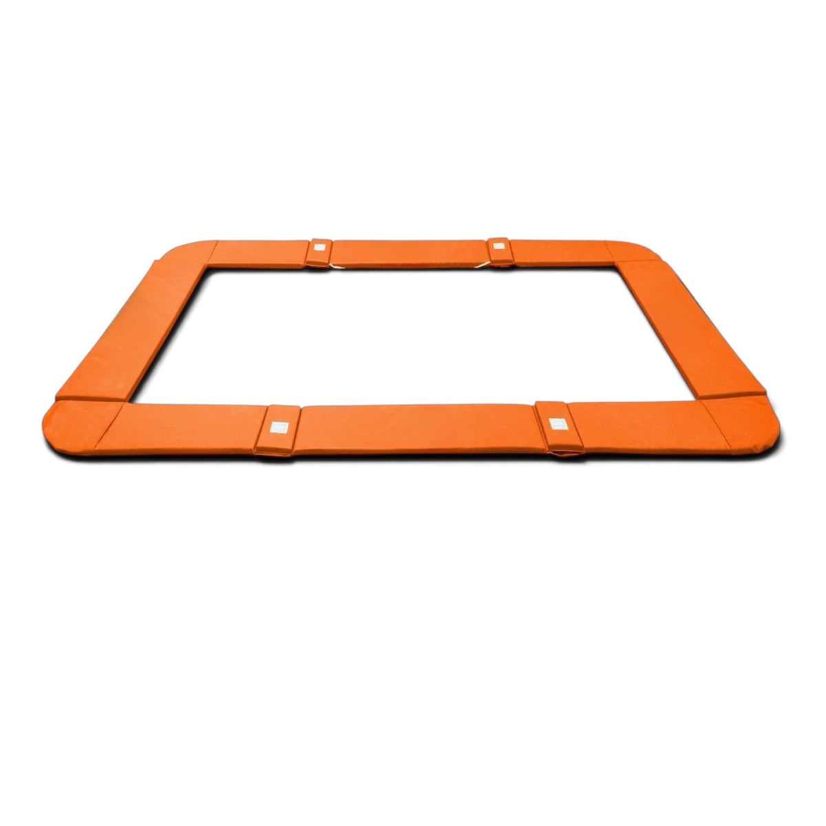 UK Gym Pits orange PVC foam junior trampoline frame pads with velcro straps for secure attachment
