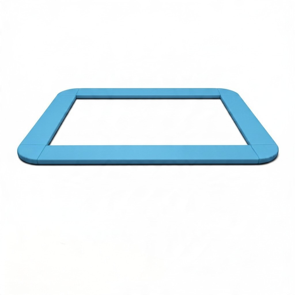 UK Gym Pits blue PVC junior trampoline replacement frame pads with velcro straps for safety