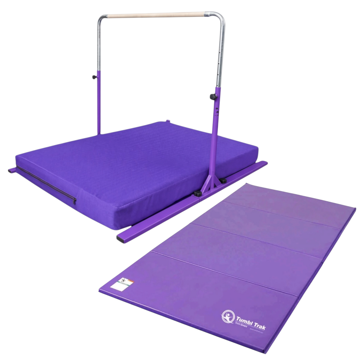 UK Gym Pits purple folding gymnastics tumbling mat made of durable vinyl for home training and exercise
