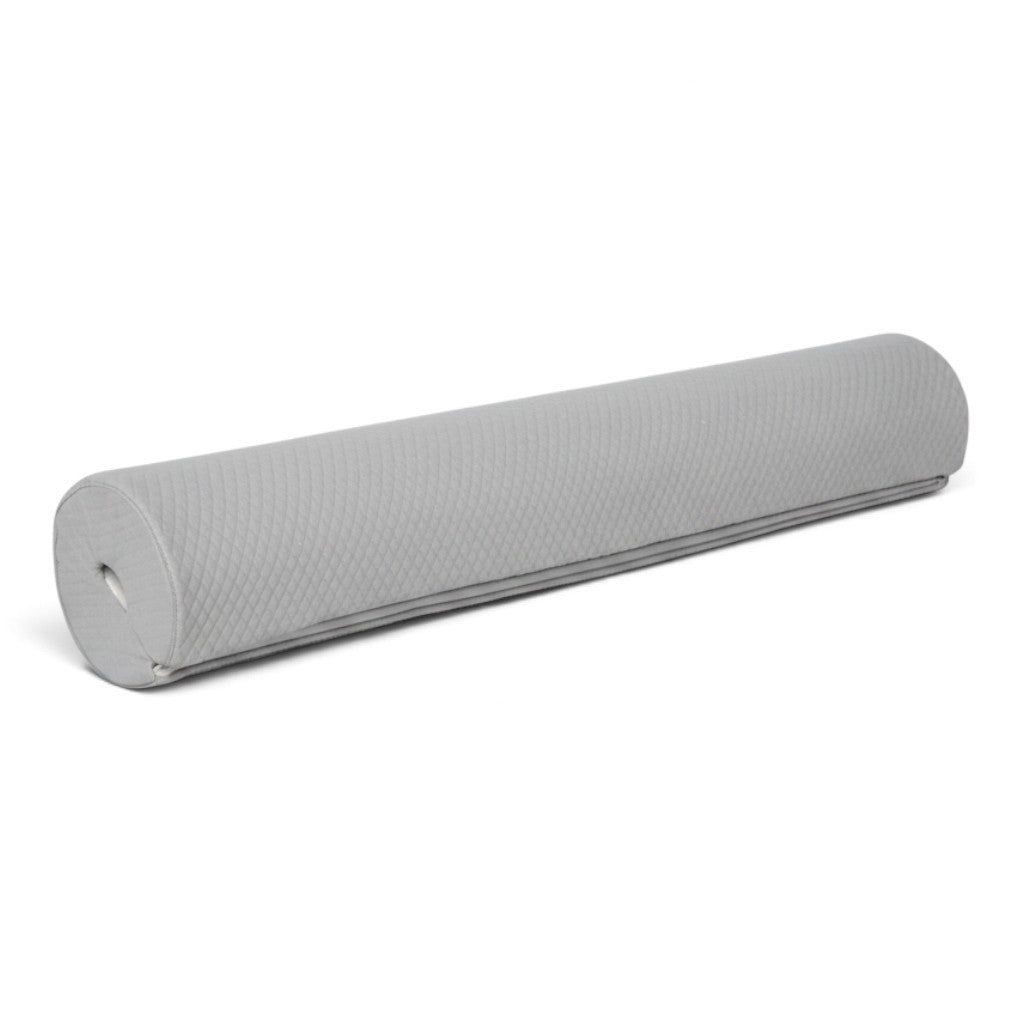 UK Gym Pits grey foam bar safety pad with a quilted texture for gymnastics training equipment