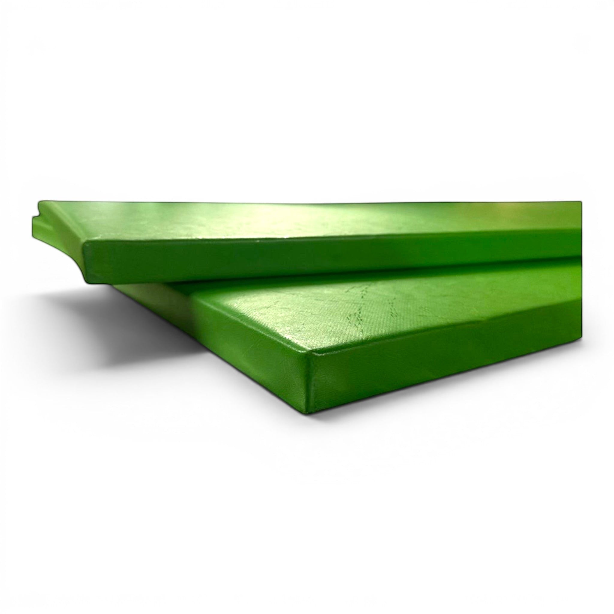 UK Gym Pits lime green chipfoam multi-purpose gymnastics mat with heavy duty PVC cover and heat-welded corners.