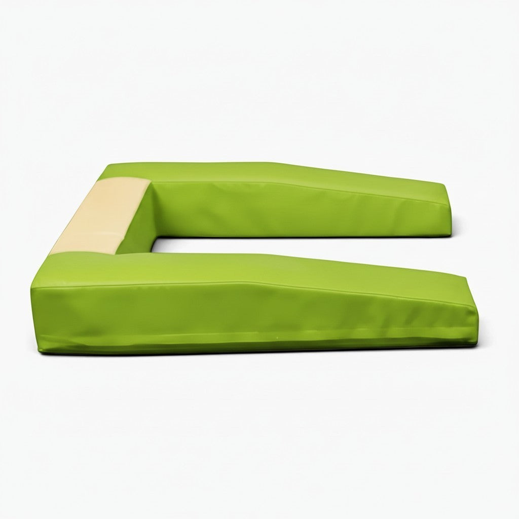 UK Gym Pits FIG approved green springboard safety surround with reinforced PVC cover and foam infill