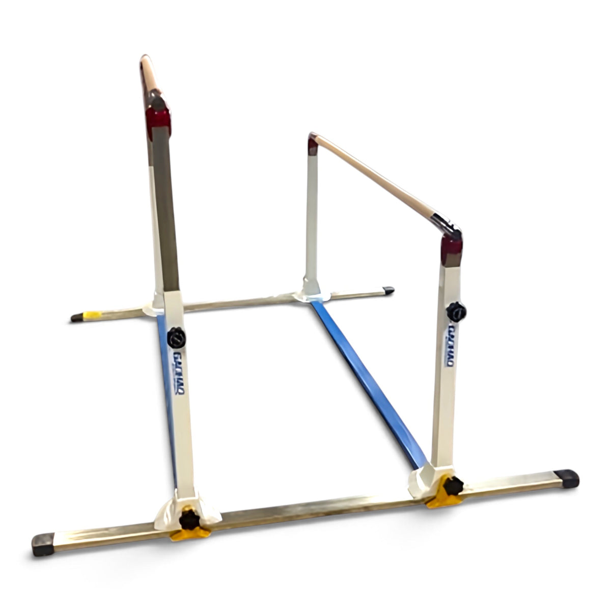 UK Gym Pits Gaofei mini asymmetric gymnastics bars with adjustable wooden rails and reinforced steel frame