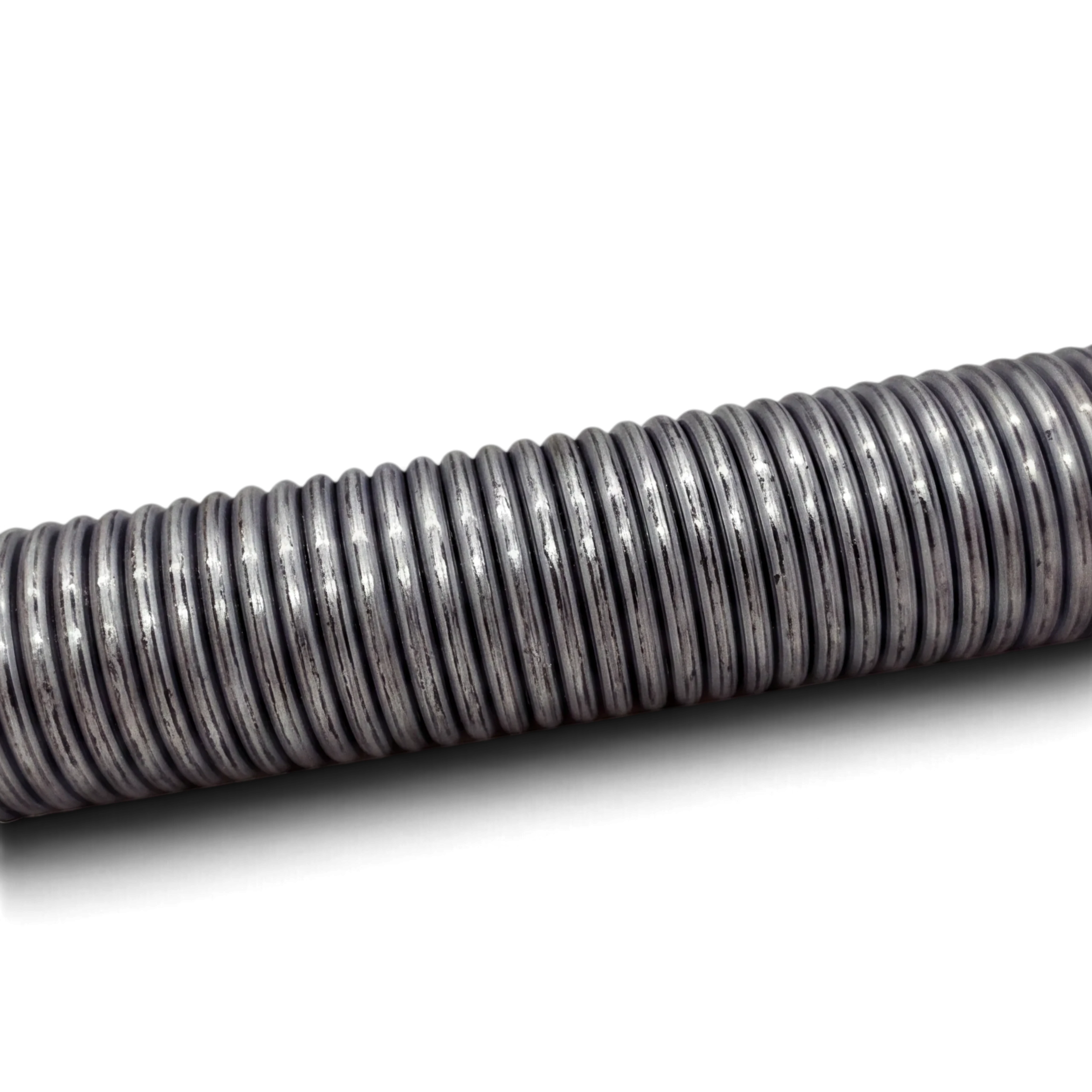 UK Gym Pits high tensile steel replacement spring for open ended mini trampolines against a black background