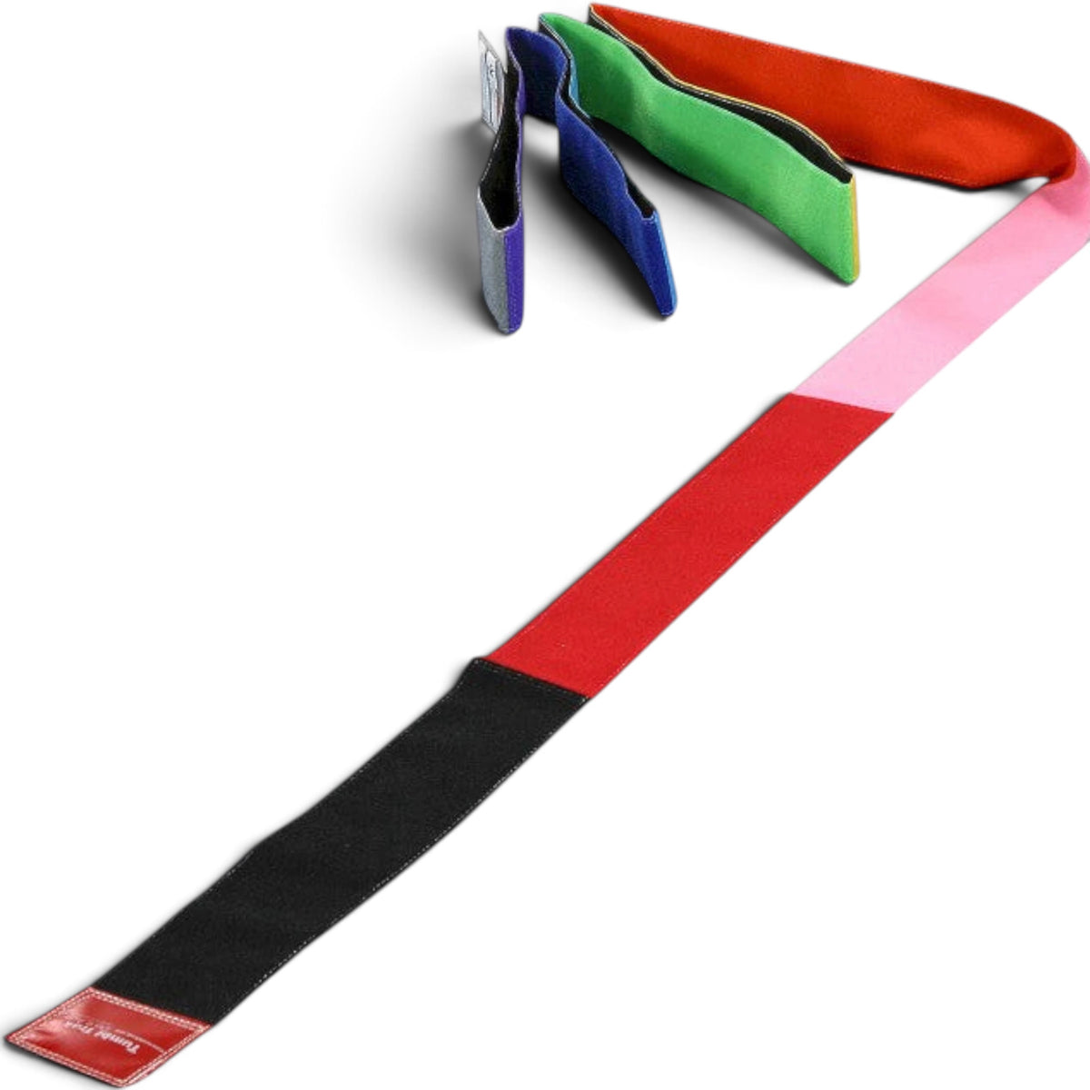 UK Gym Pits multi-coloured tumble tape with Velcro surface for gymnastics training and floor marking