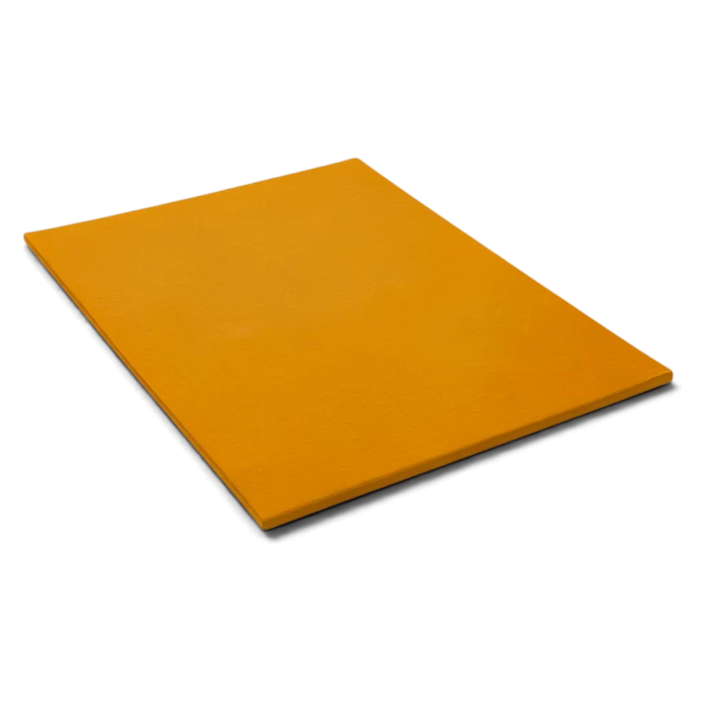 UK Gym Pits lightweight orange stretch mat with durable PVC cover for gymnastics and fitness exercises.