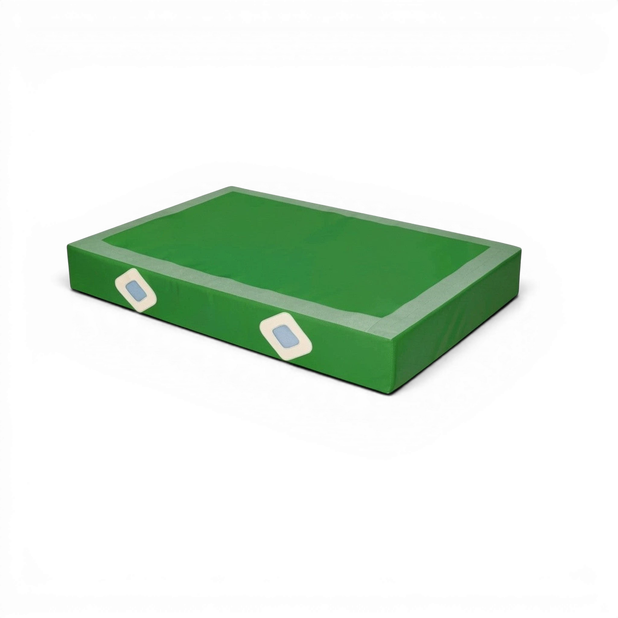 UK Gym Pits green FIG approved parallel bars landing mat with air distribution mesh windows and durable PVC cover