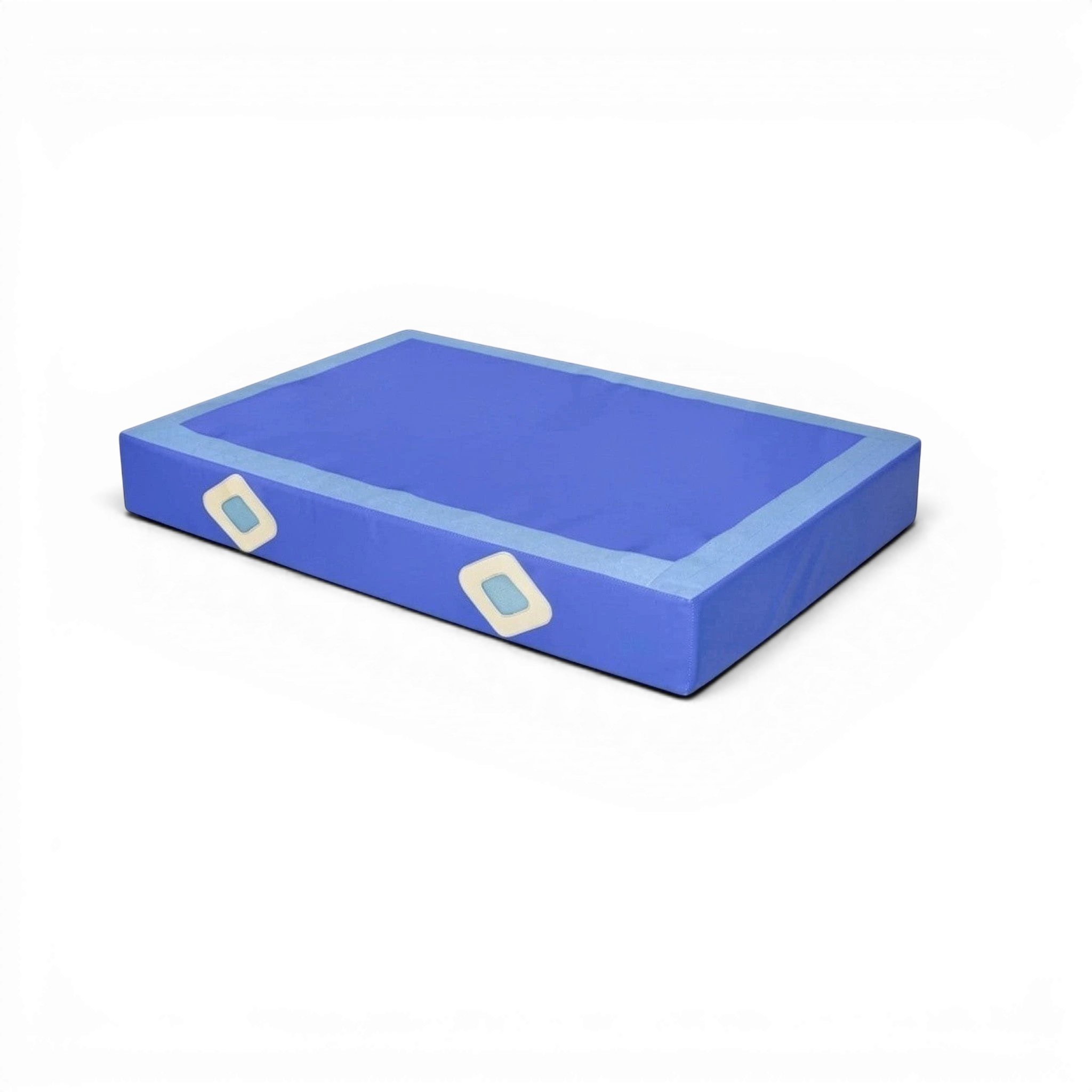 UK Gym Pits blue FIG approved parallel bars landing mat with reinforced corners and Velcro locking system