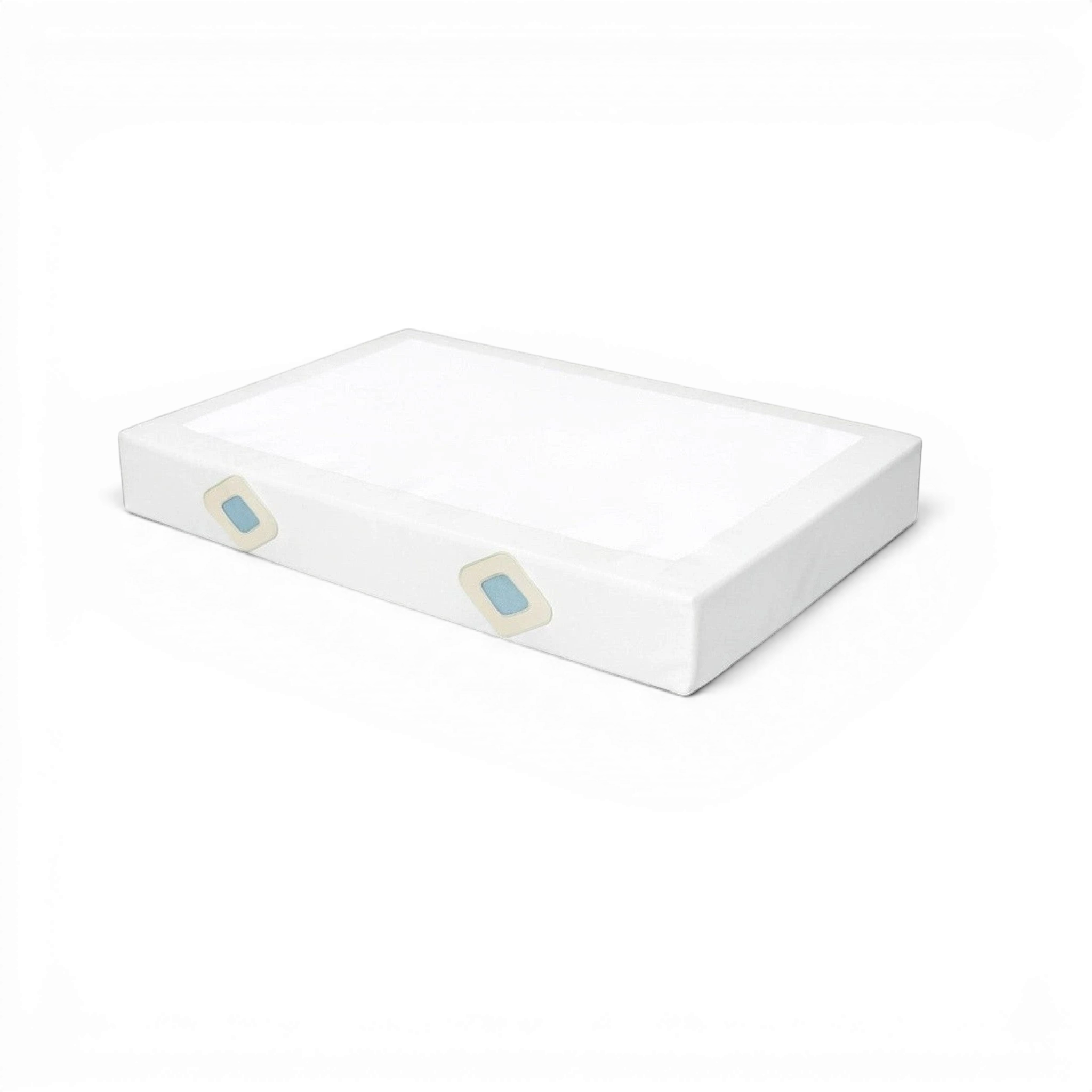 UK Gym Pits FIG approved white parallel bars landing mat with reinforced corners and air distribution mesh windows