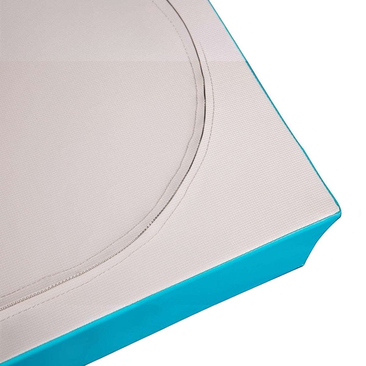 UK Gym Pits parallel bars landing mat with durable blue PVC vinyl sides and a textured light grey top surface.
