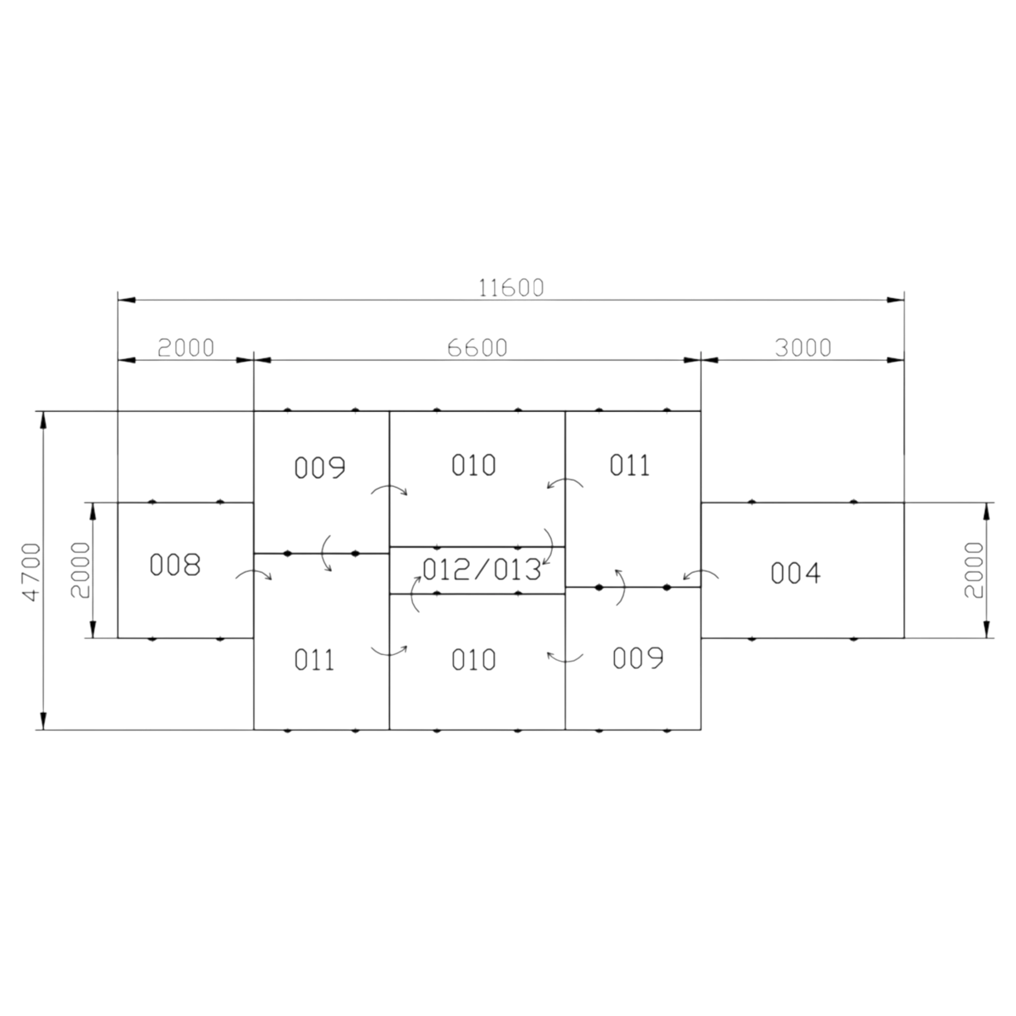 UK Gym Pits technical layout diagram for FIG approved parallel bars landing mats showing dimensions and mat numbering.