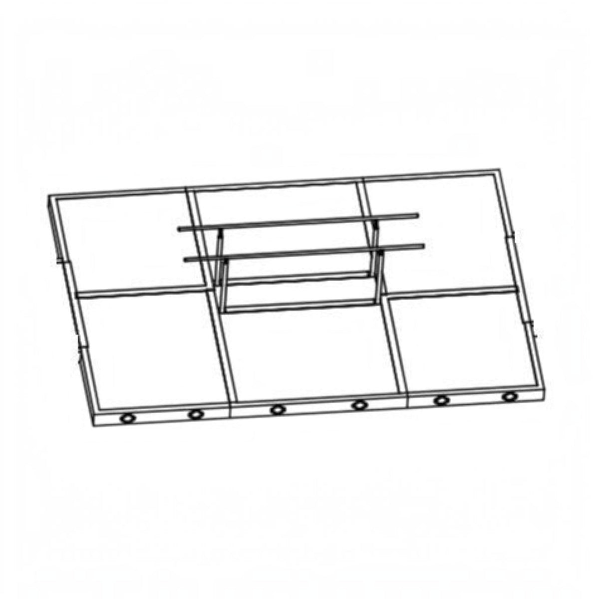 UK Gym Pits parallel bars landing mat system with equipment leg cut-outs and modular interlocking design