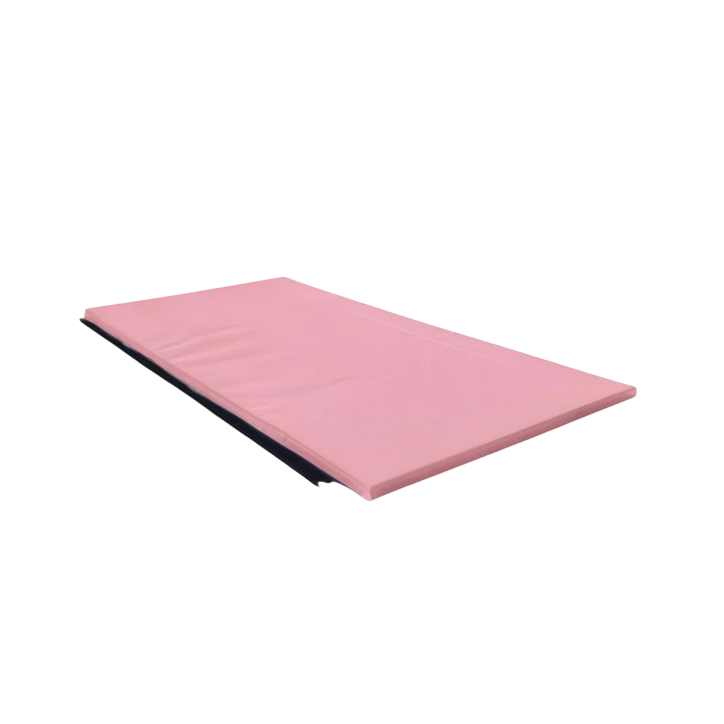 UK Gym Pits pink heavy duty lightweight fitness mat with a durable PVC surface and anti-slip base for floor exercises.
