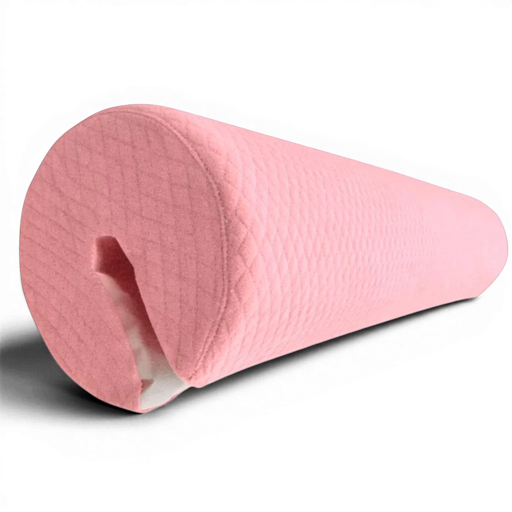 UK Gym Pits Gaofei pink gymnastics bar safety pad with quilted fabric cover for shock absorption and injury prevention.