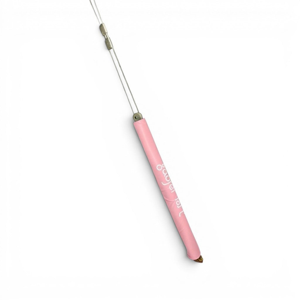 UK Gym Pits pink Gaofei gymnastics chain safety padding with high-density foam and Velcro closure for equipment cables.