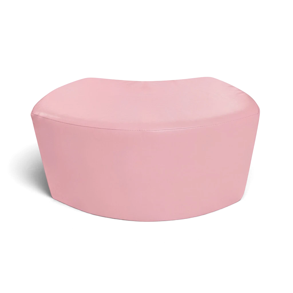 UK Gym Pits pink modular soft play seating section made from durable phthalate-free PVC foam for children