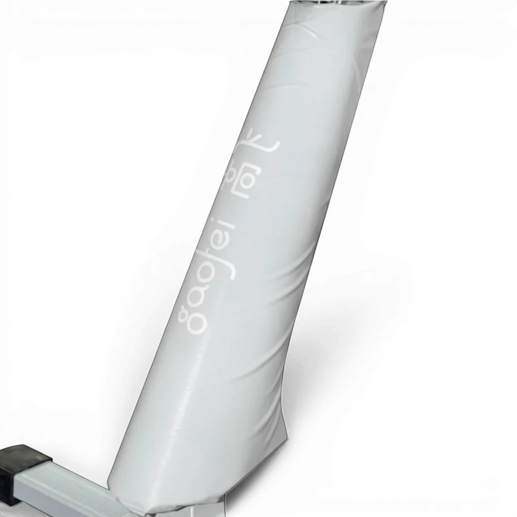 UK Gym Pits white Gaofei pommel horse leg safety padding with PVC vinyl finish and velcro attachment