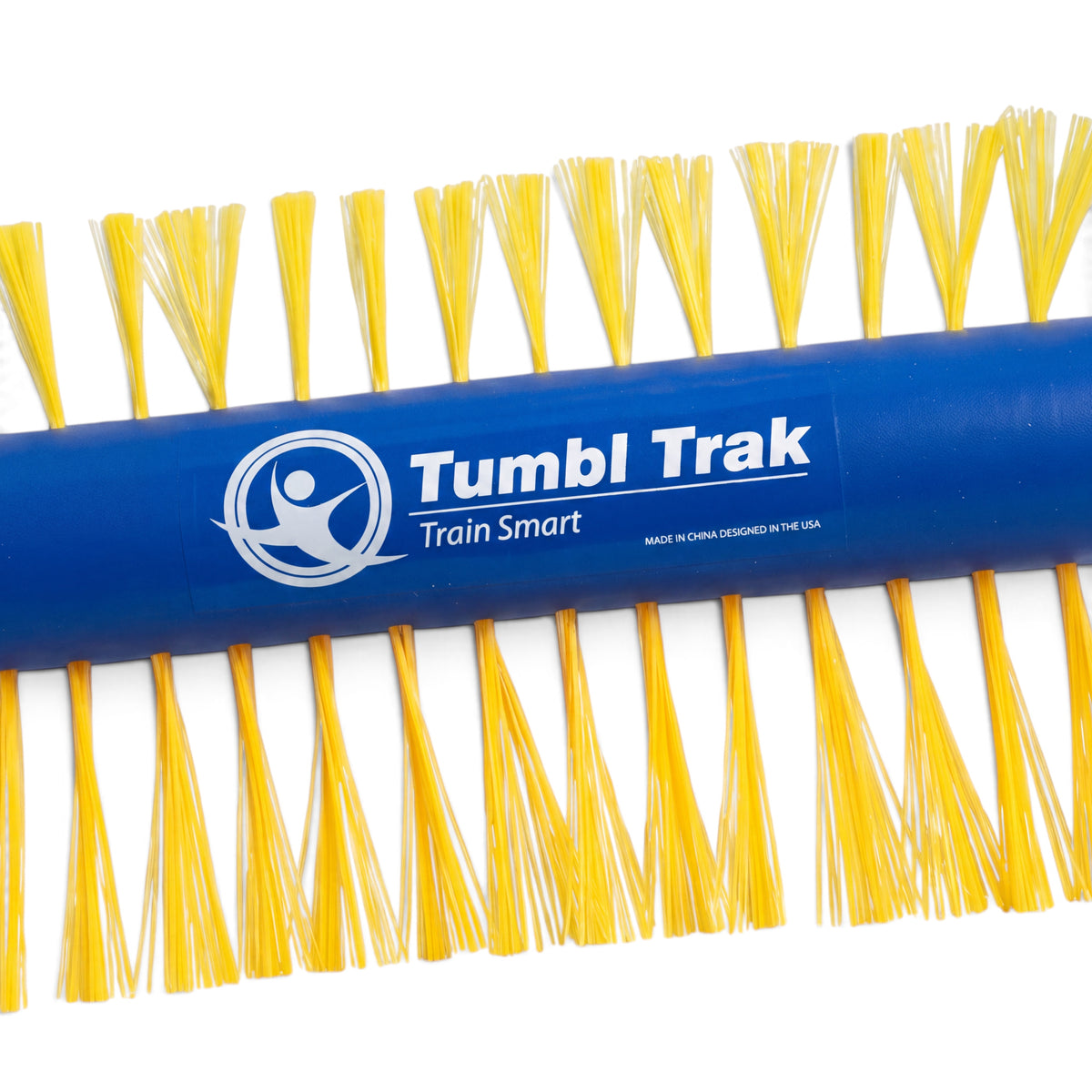 UK Gym Pits Porcupine Bar Pad with blue vinyl cover and yellow and black bristles for gymnastics bar training