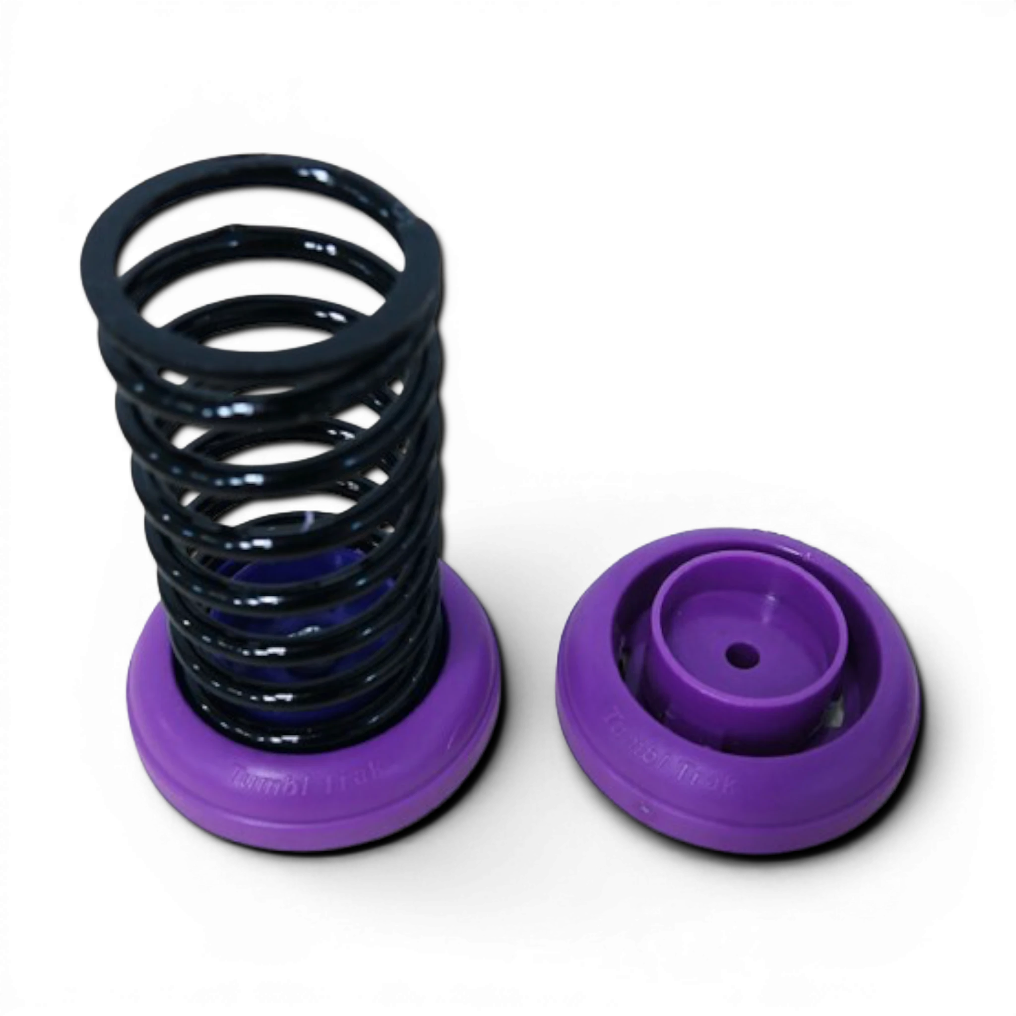 UK Gym Pits high carbon steel power spring with purple base for gymnastics sprung floor assembly