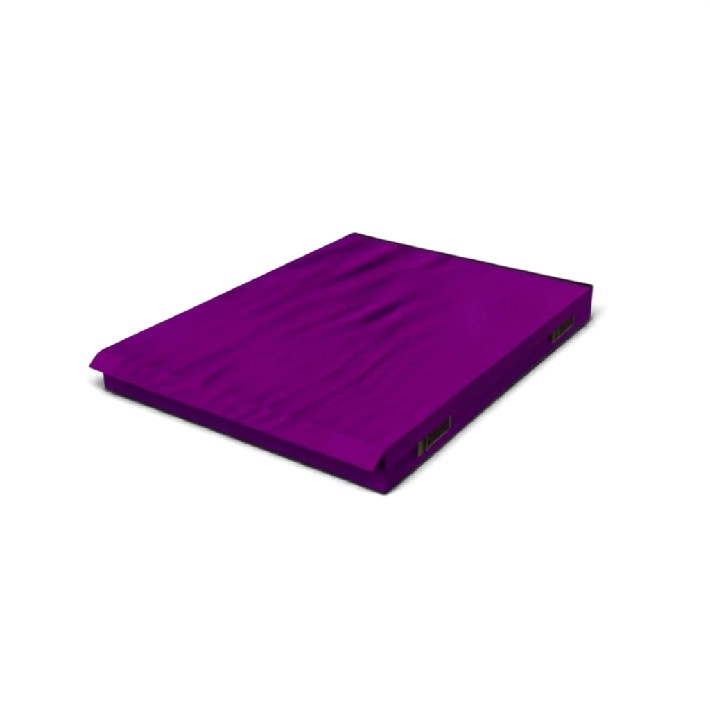 UK Gym Pits purple connecting safety mat with shock-absorbing foam and heavy-duty handles for gymnastics and sports