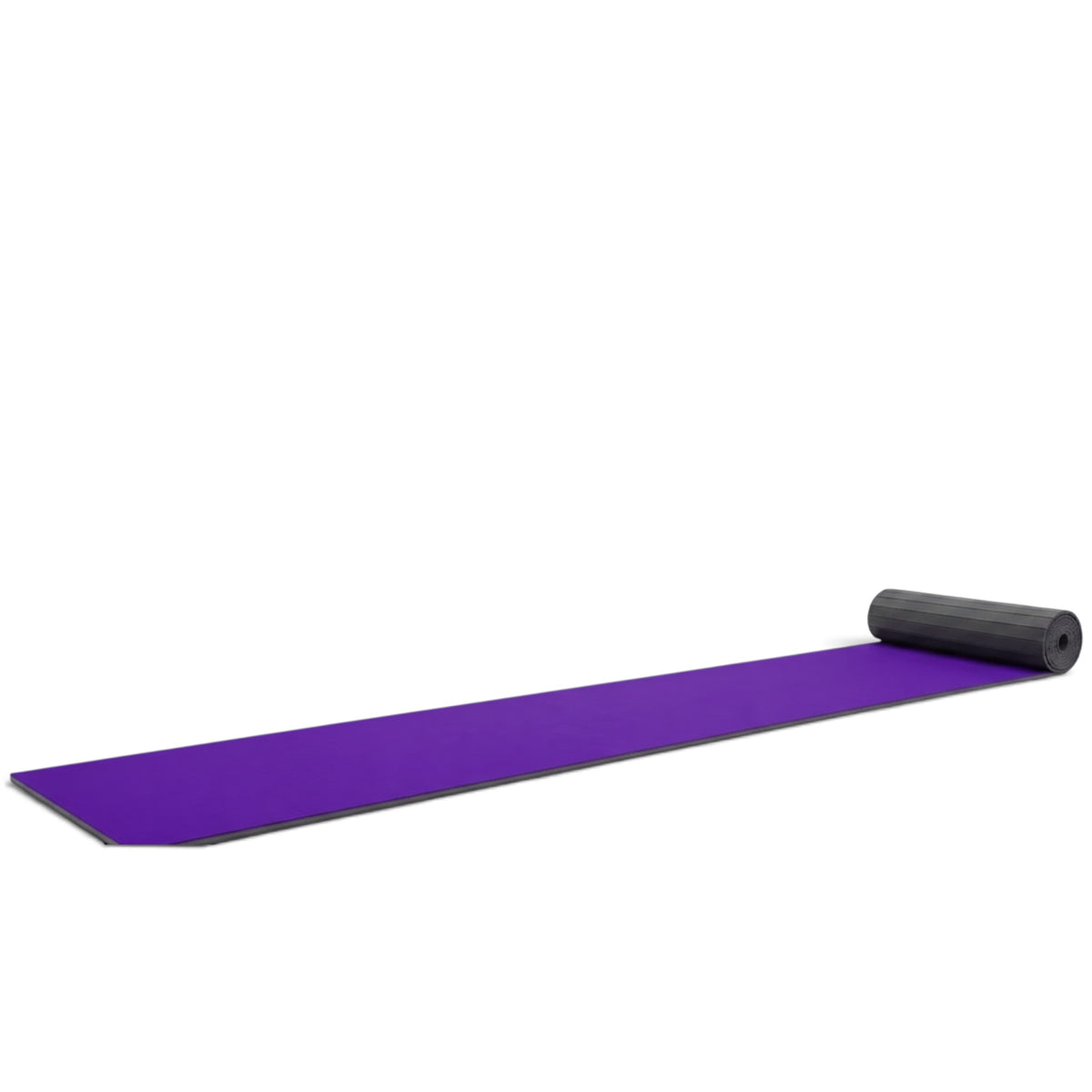UK Gym Pits purple flexi carpet mat roll for gymnastics and cheerleading with shock-absorbing XPE foam base.