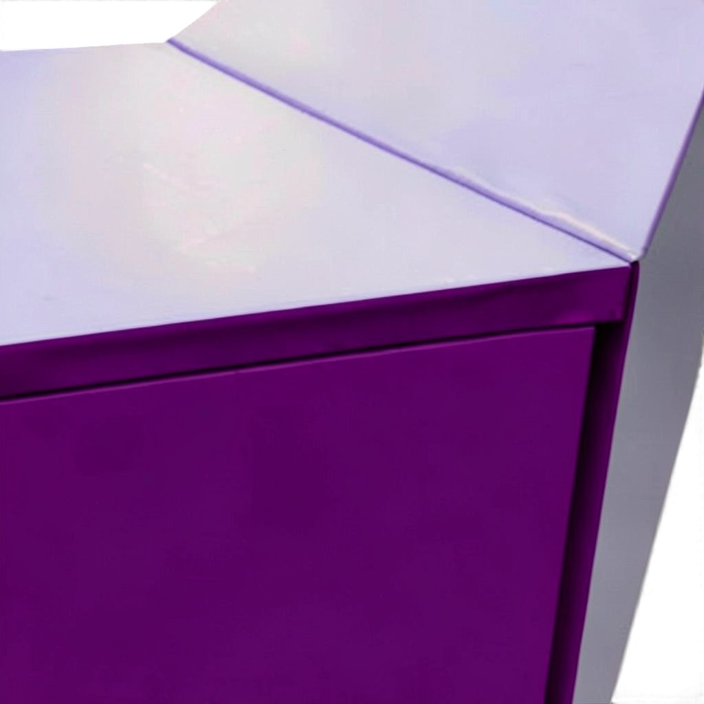 UK Gym Pits purple foam wall and top edge padding for gymnastics landing pits with smooth heavy-duty PVC finish.