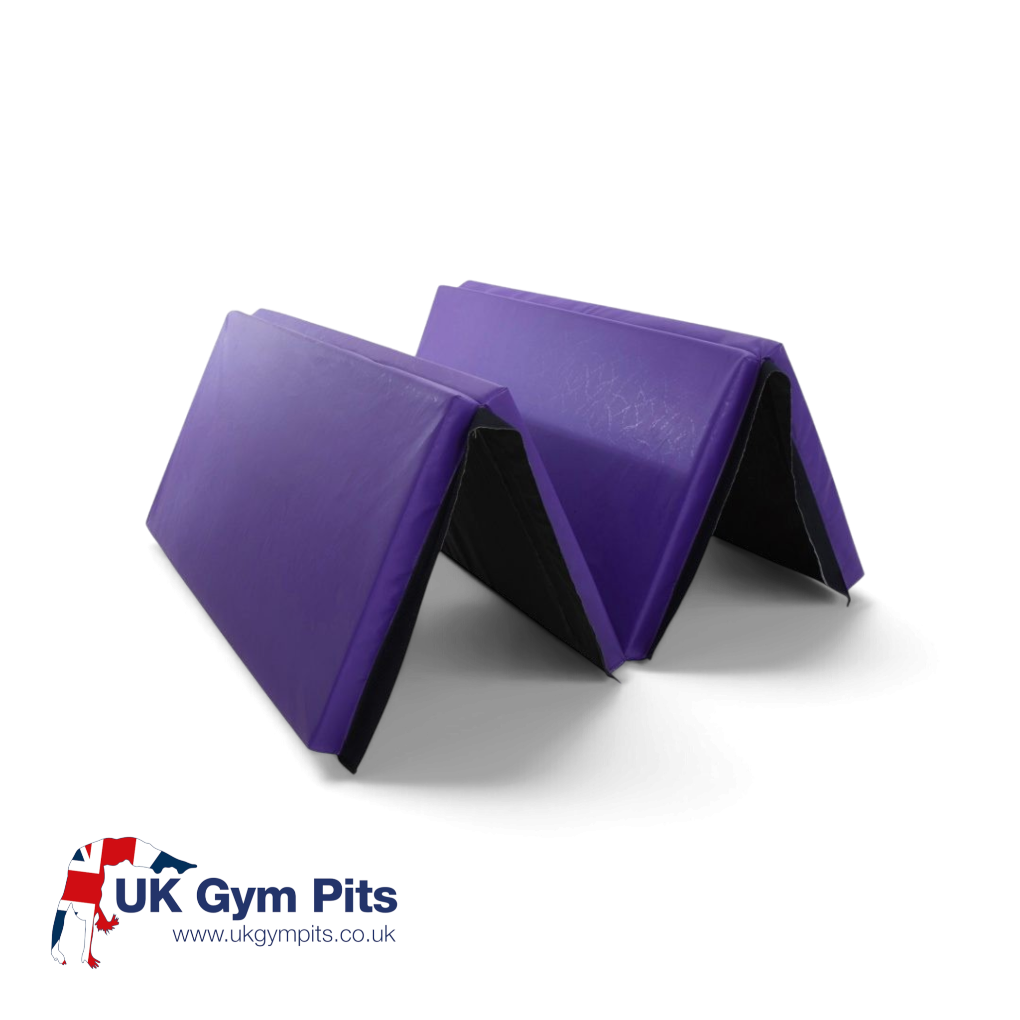 UK Gym Pits purple foldable gymnastics mat made of durable PVC foam for home or gym floor exercise use