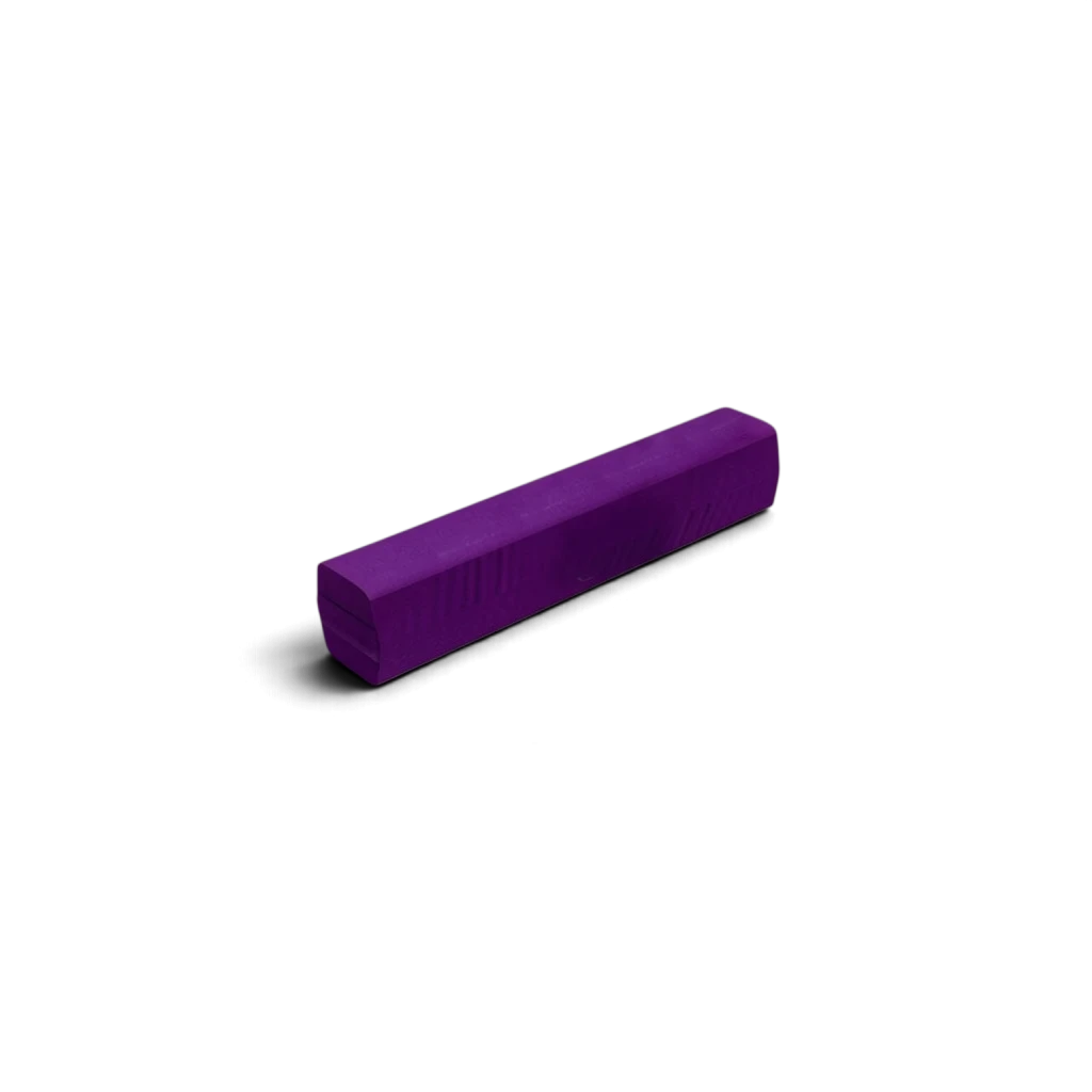 UK Gym Pits purple folding gymnastics floor beam made of high density PE foam with a durable PVC cover.