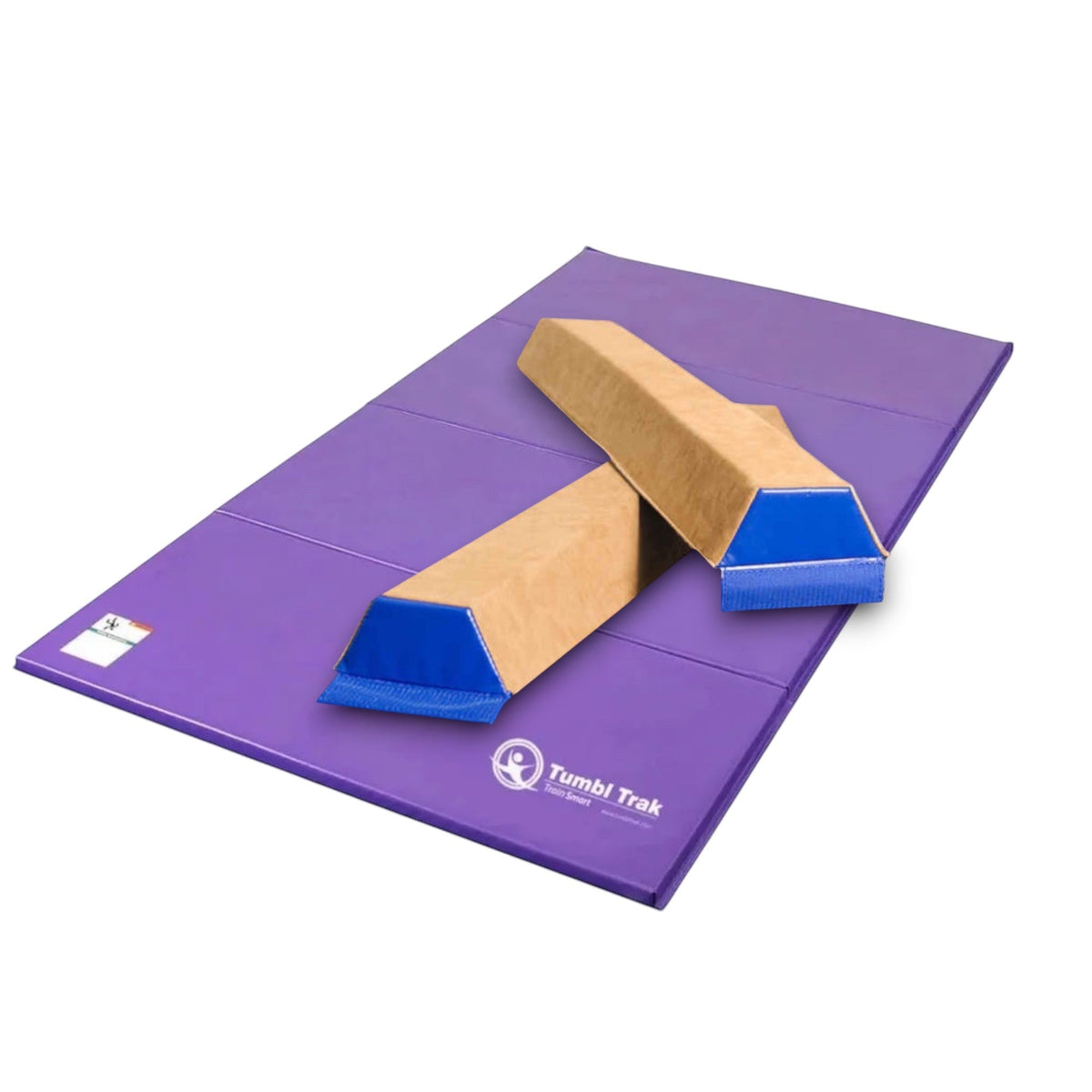 UK Gym Pits purple folding gymnastics tumbling mat with durable vinyl surface for home or gym training