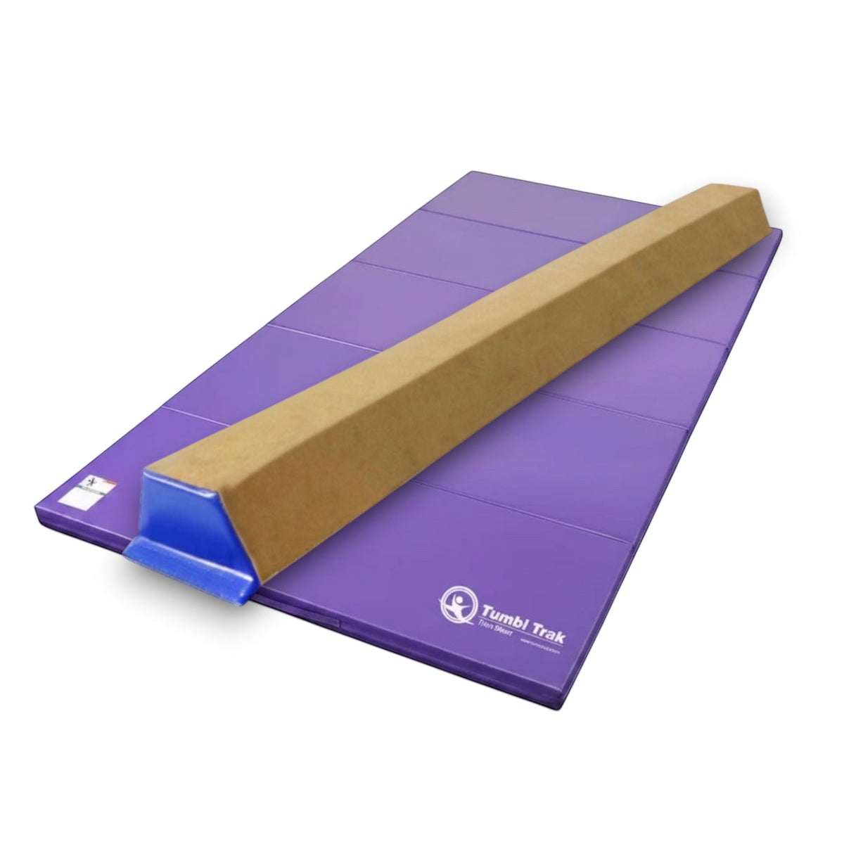 UK Gym Pits purple folding tumbling mat made of durable vinyl for gymnastics and exercise training