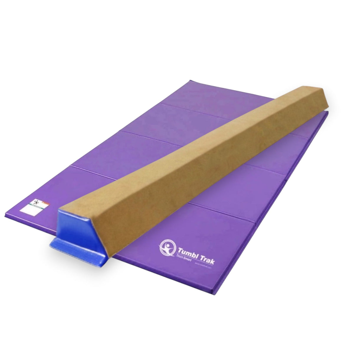 UK Gym Pits purple folding tumbling mat for gymnastics and exercise with durable vinyl surface