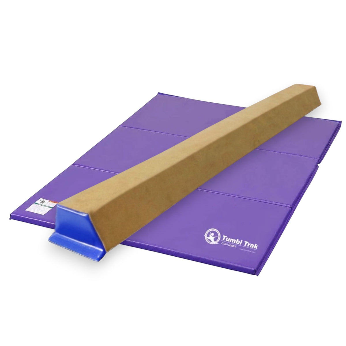 UK Gym Pits purple folding tumbling mat for gymnastics practice on a white background