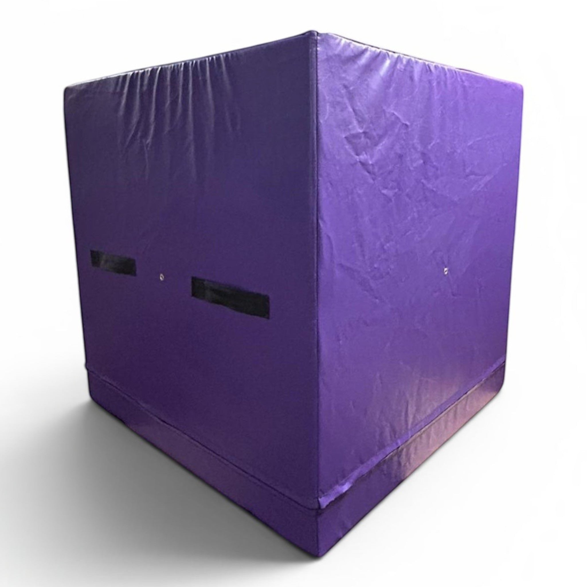 UK Gym Pits purple PVC spotting and coaching block for gymnastics training with heavy duty handles