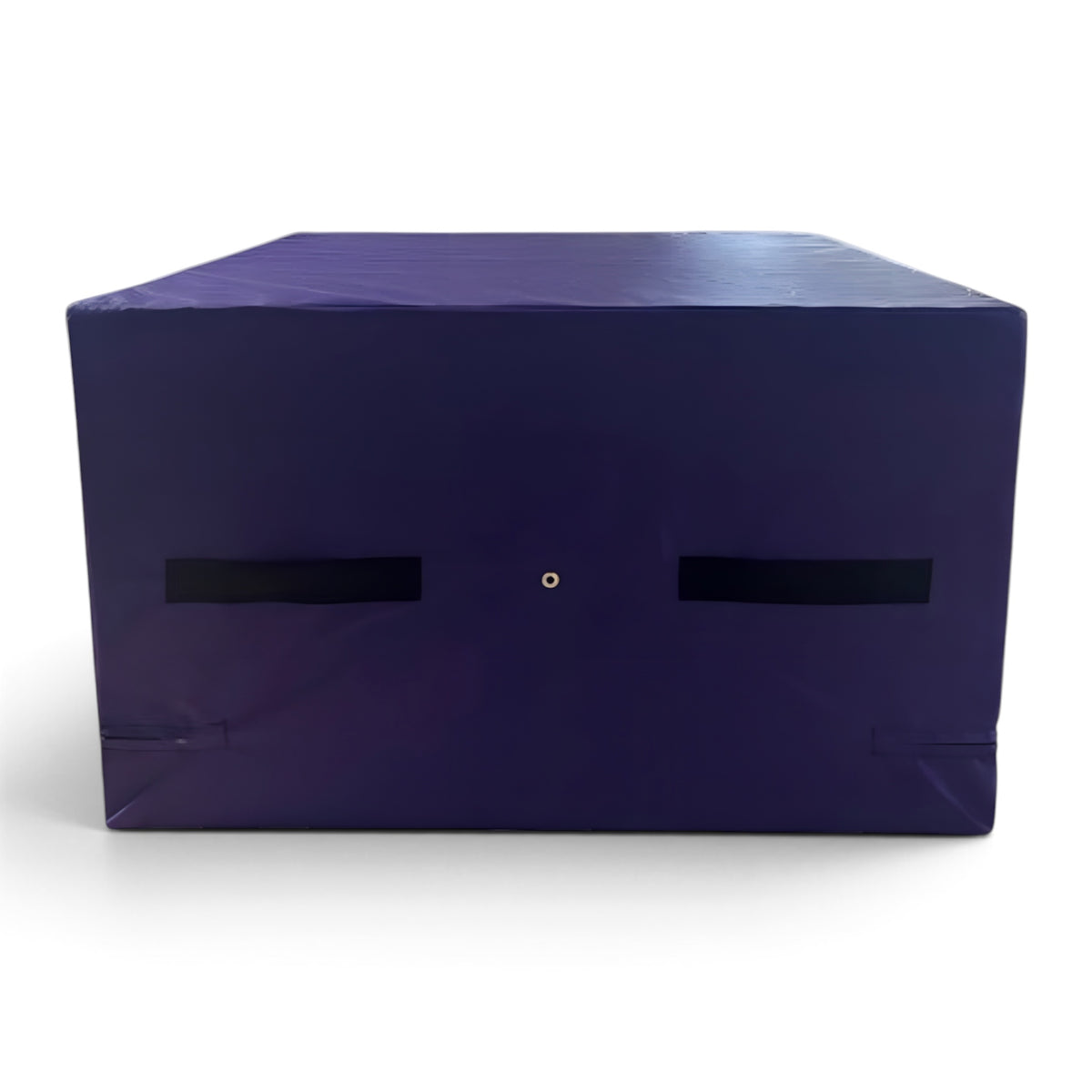 UK Gym Pits purple PVC spotting and coaching block with heavy duty carrying handles for gymnastics training