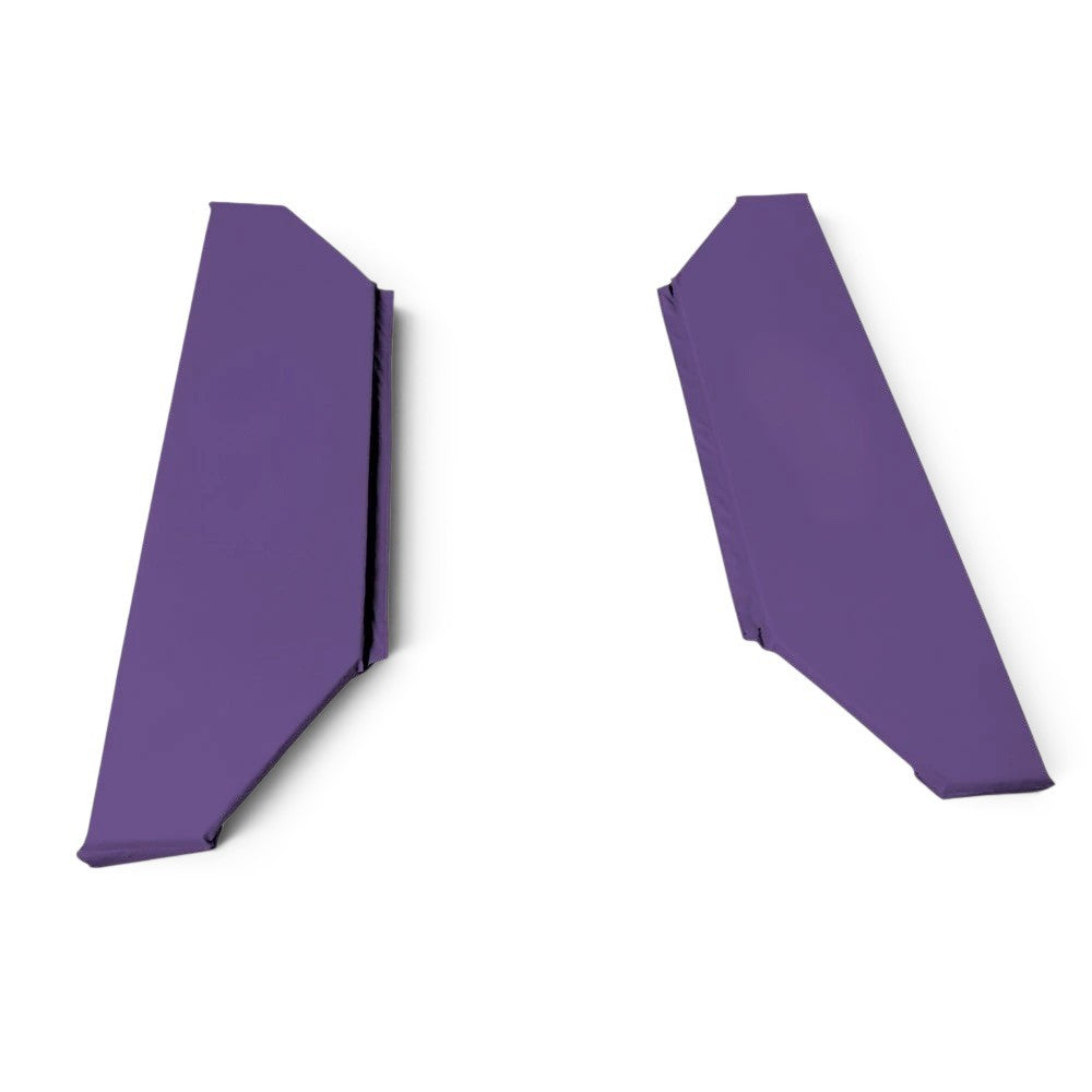 UK Gym Pits purple foam and PVC replacement coverall frame pads for mini trampolines with lacing cords and fixings