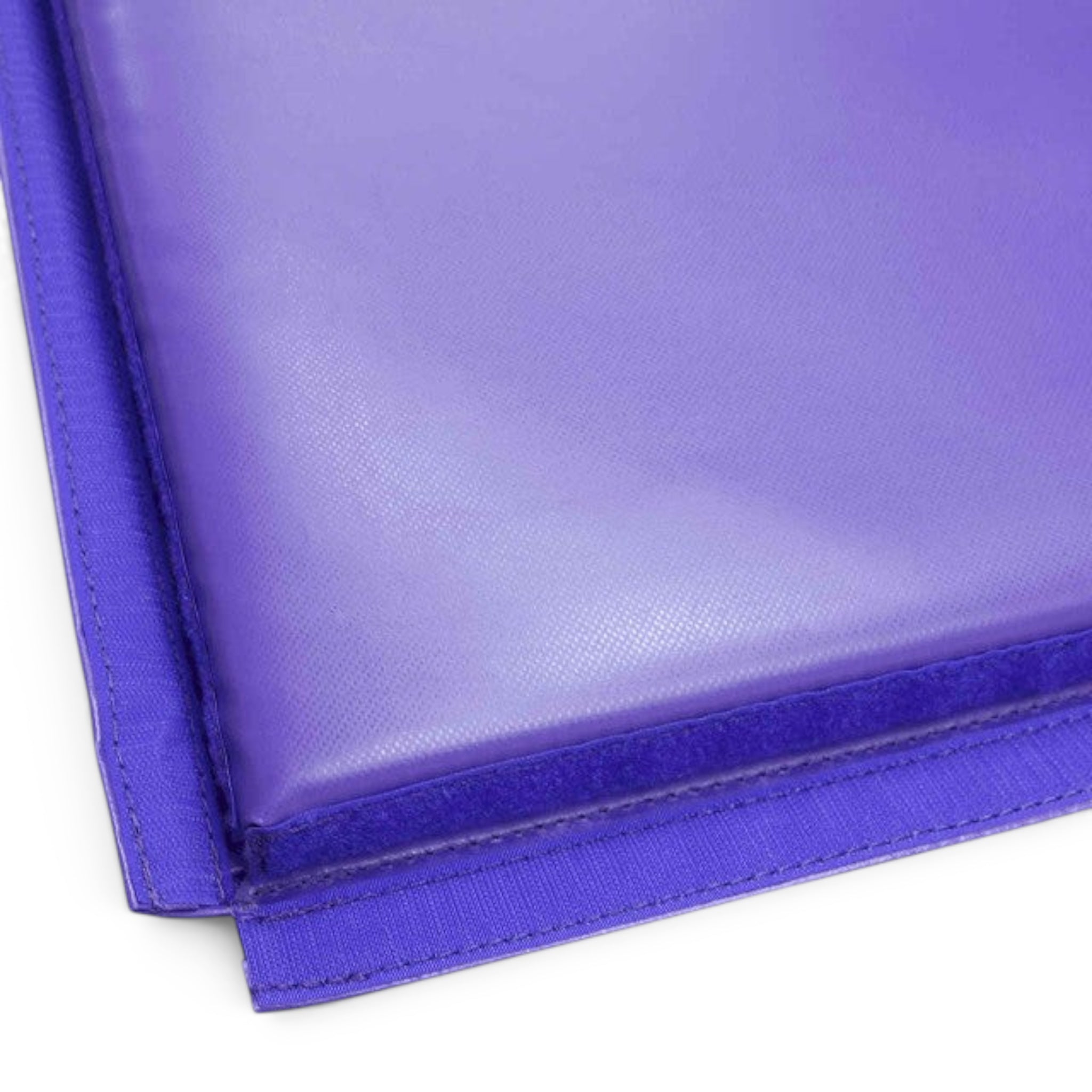 UK Gym Pits purple vinyl modular gymnastics mat panel with velcro connection tabs for tumbling and training