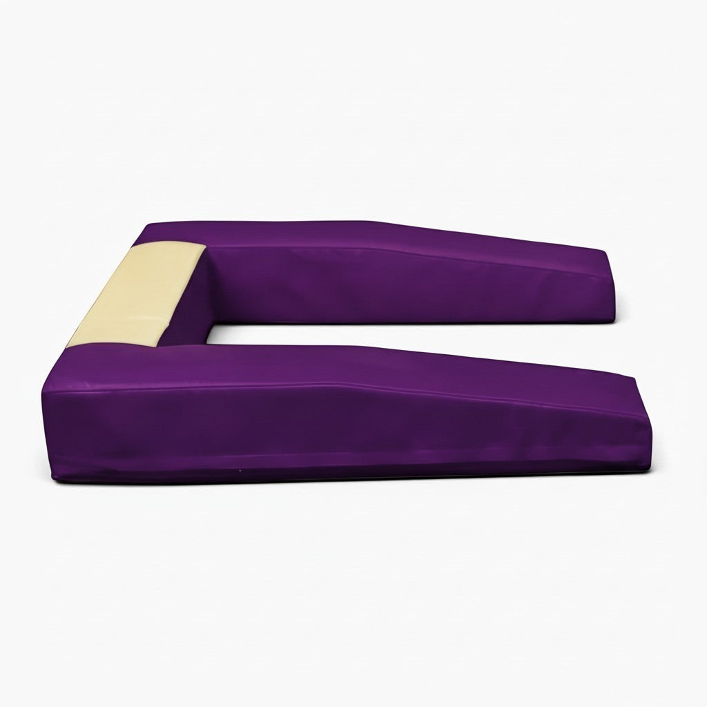 UK Gym Pits purple and beige PVC springboard safety surround mat for gymnastics equipment
